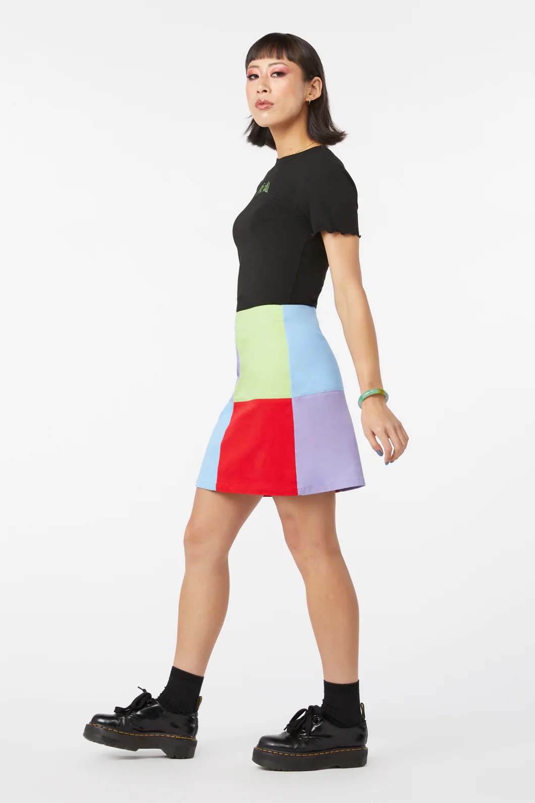 80S Colour Block Skirt - Image 3