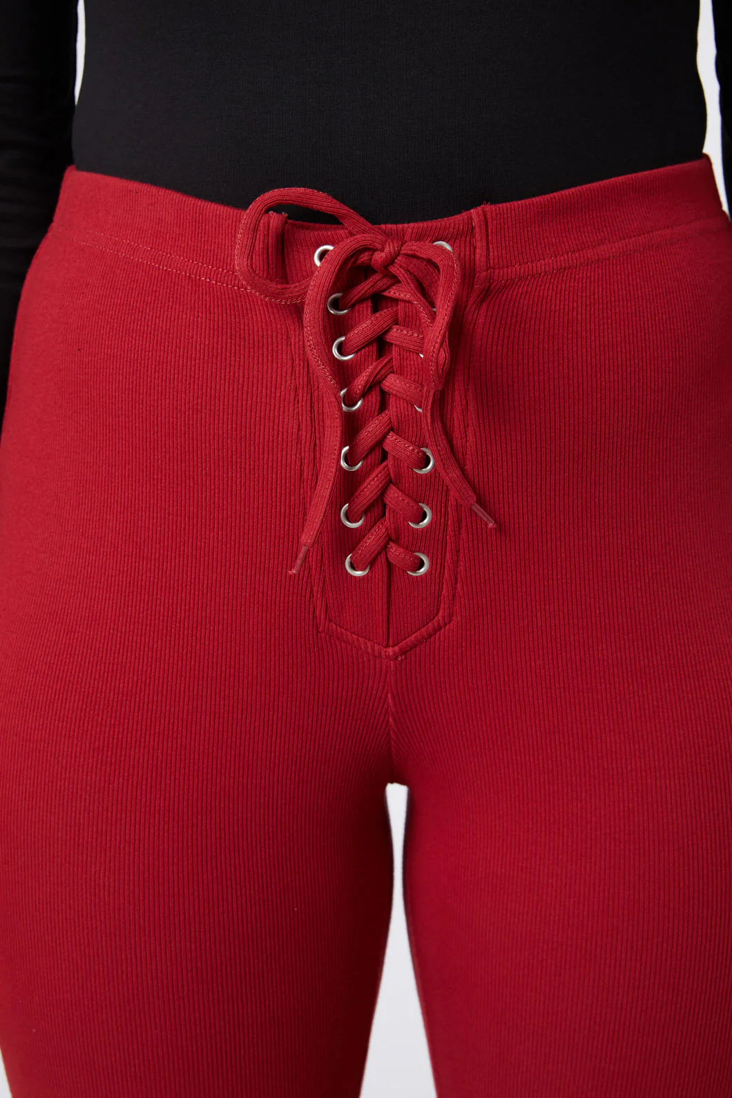 90S Lacing Flare Rib Pant - Image 15