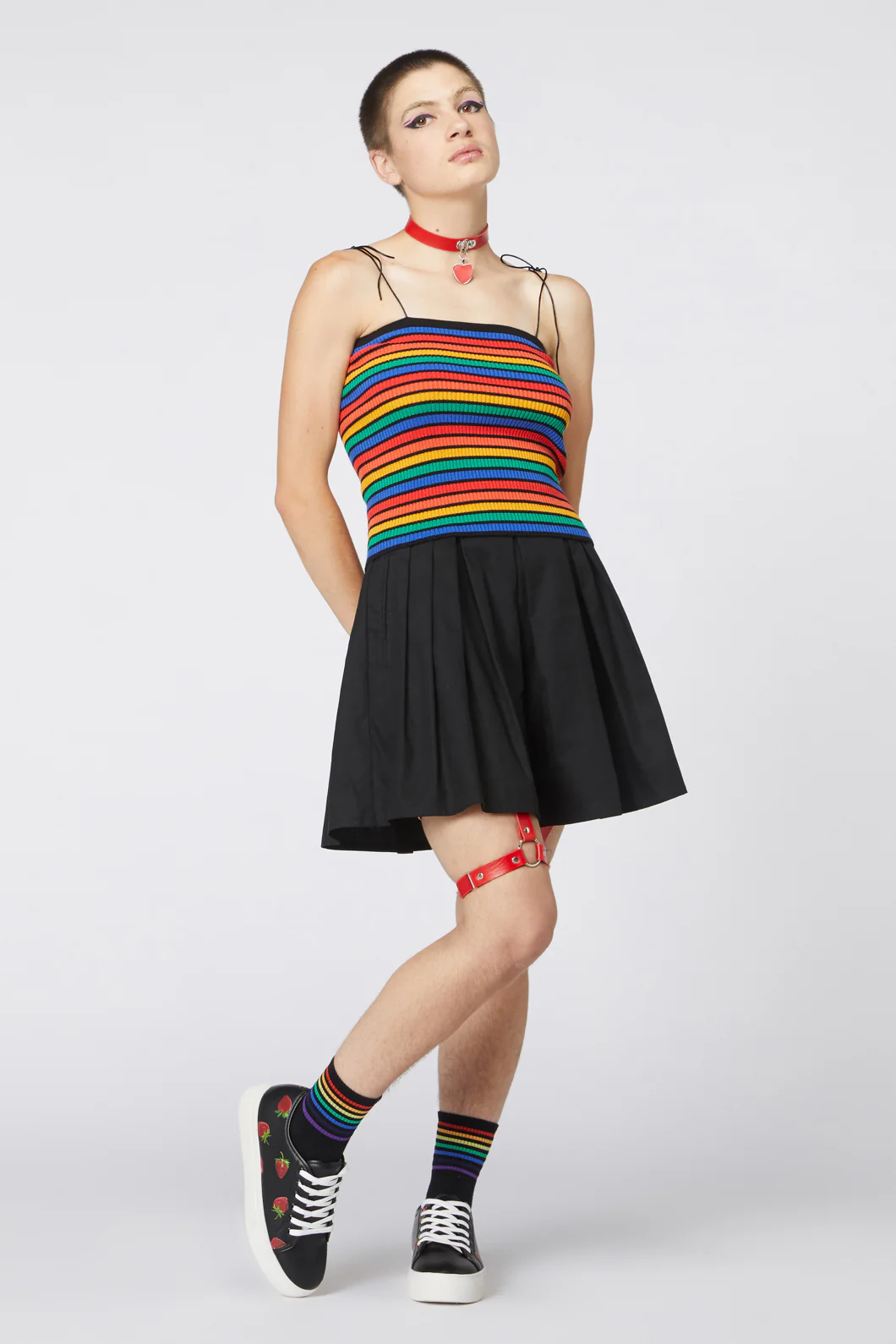 90S Rainbow Knit Singlet - Image 2