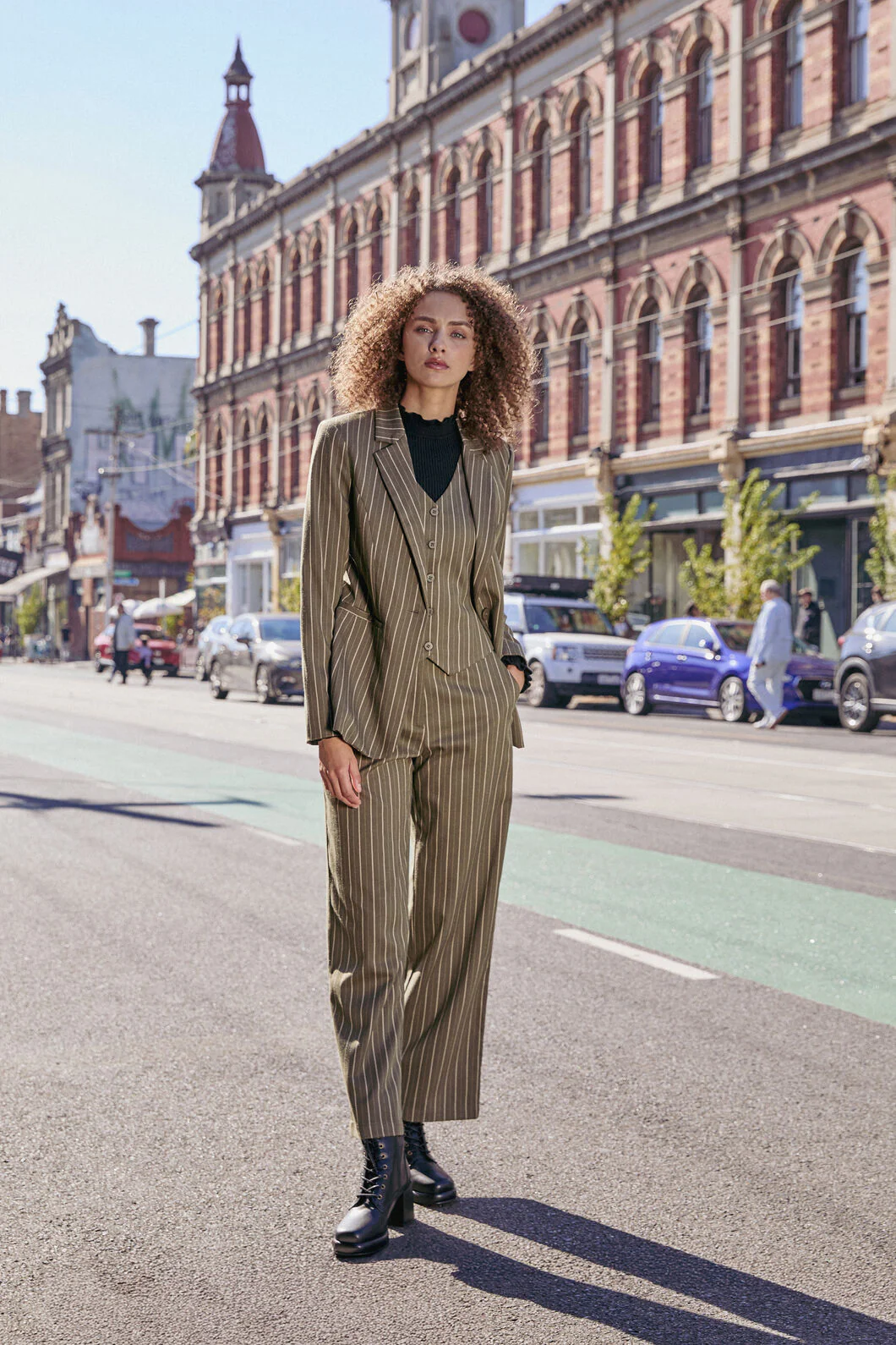Abby Pinstripe Jacket - Image 7