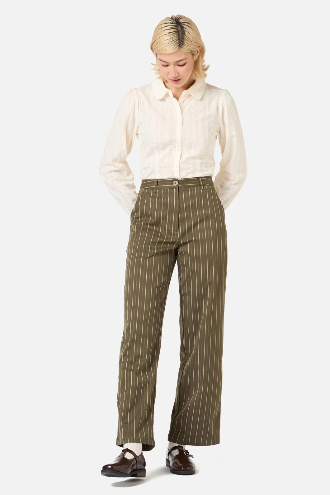 Abby Pinstripe Pant - Image 3