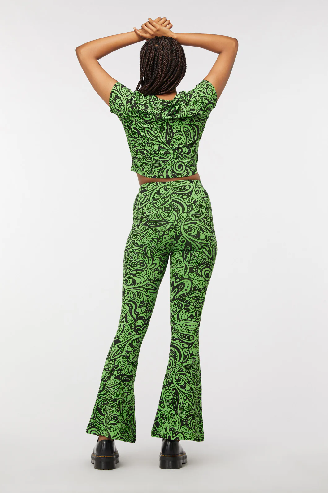 Acid Paisley Jersey Flares - Image 10