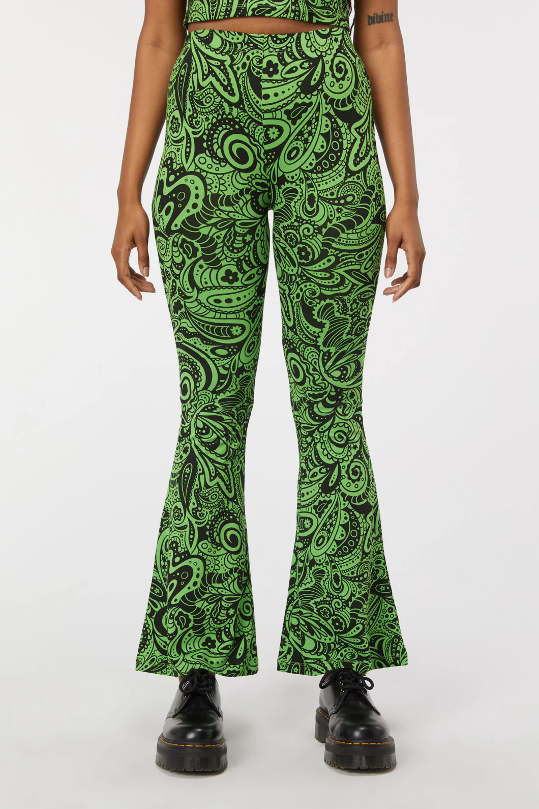 Acid Paisley Jersey Flares - Image 6