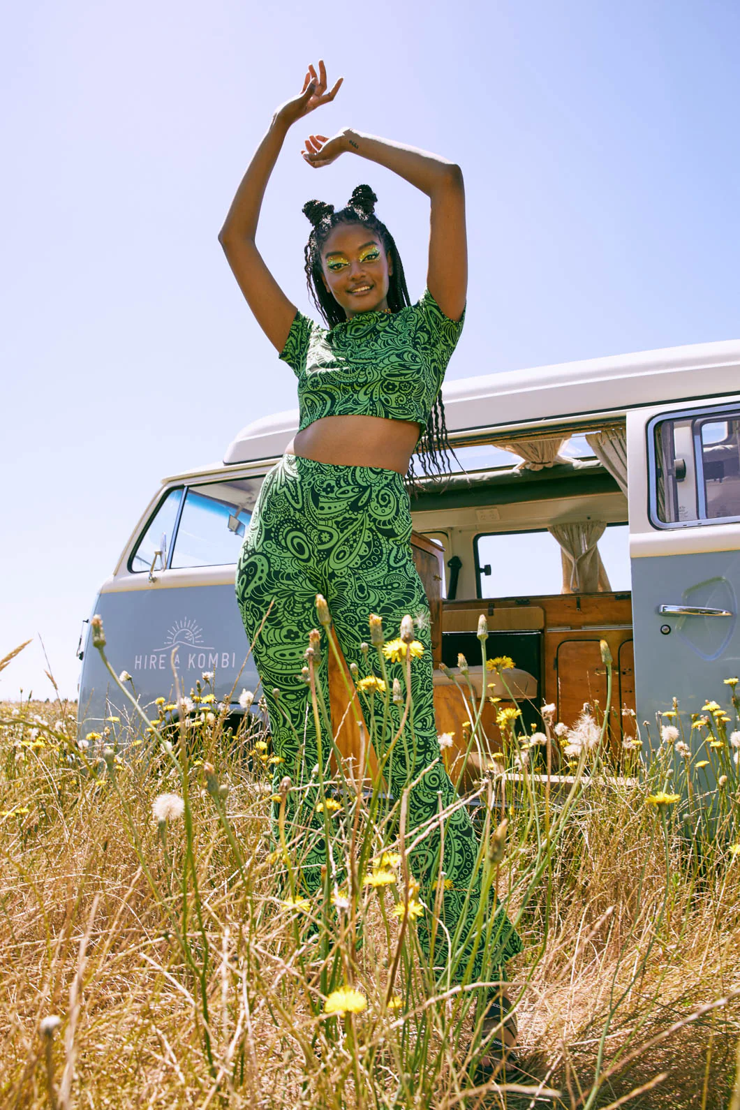 Acid Paisley Jersey Flares - Image 9