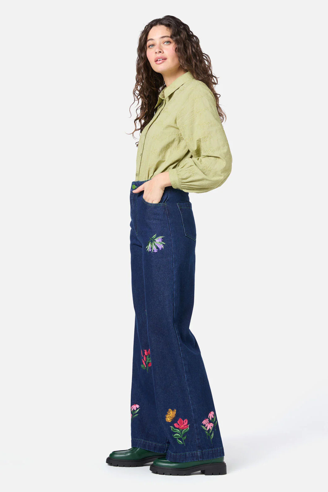 Ada Embroidered Flower Shirt - Image 4