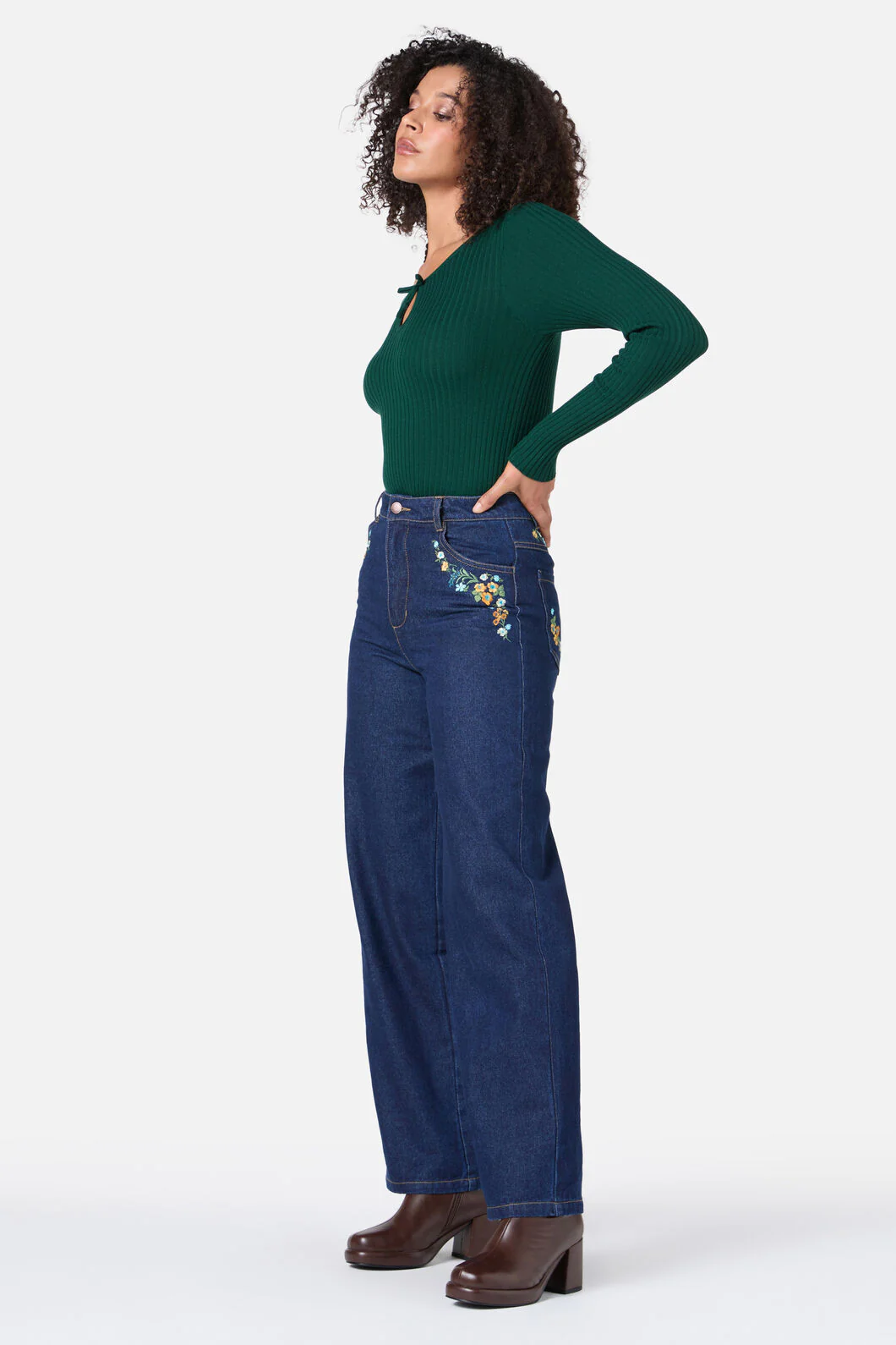 Ada Embroidered Jean - Image 3