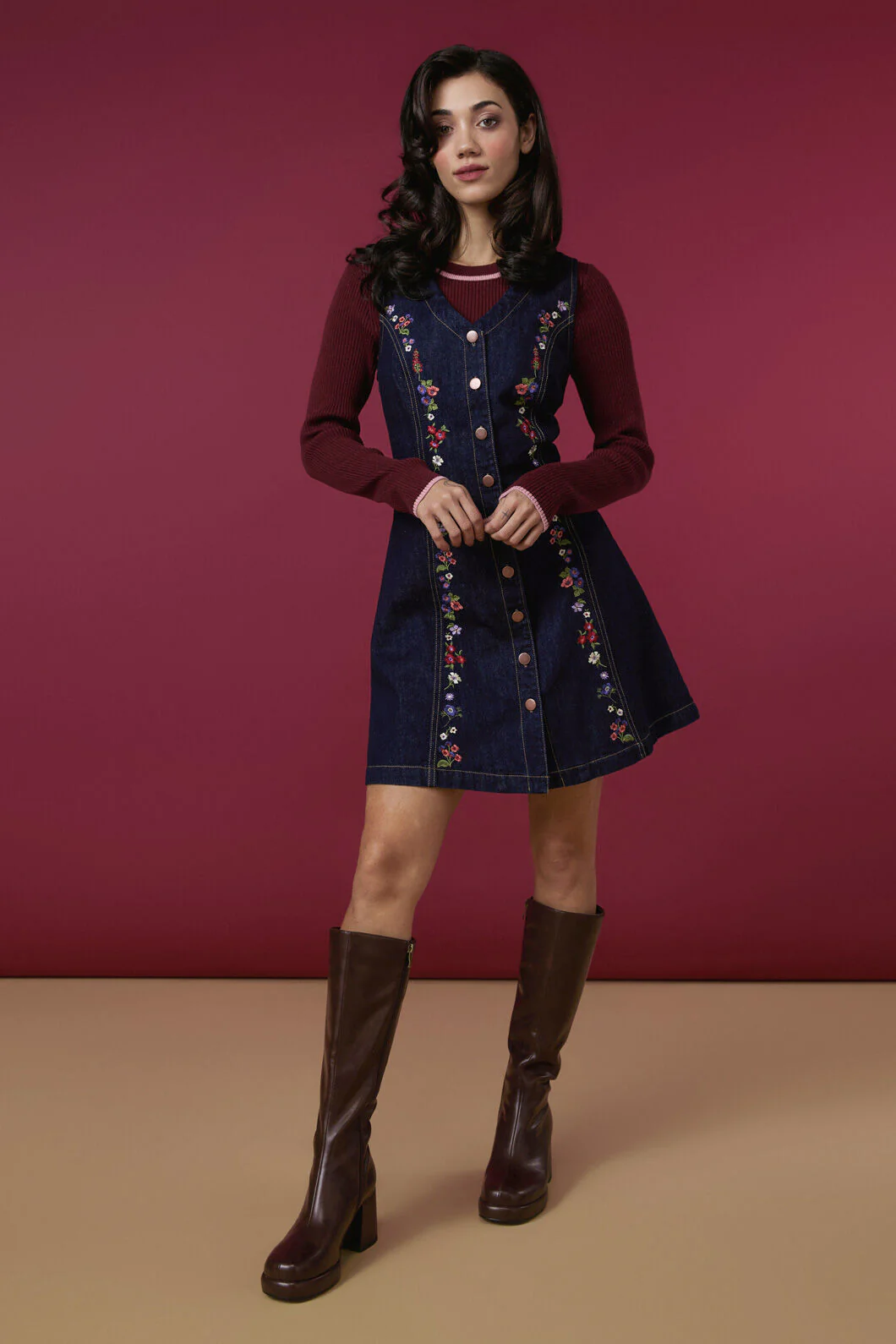 Ada Embroidered Pinafore - Image 7