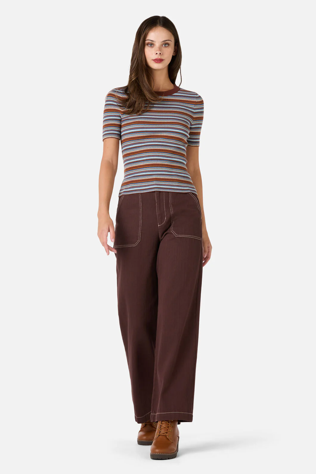 Adelaide Stripe Rib Knit Top - Image 2