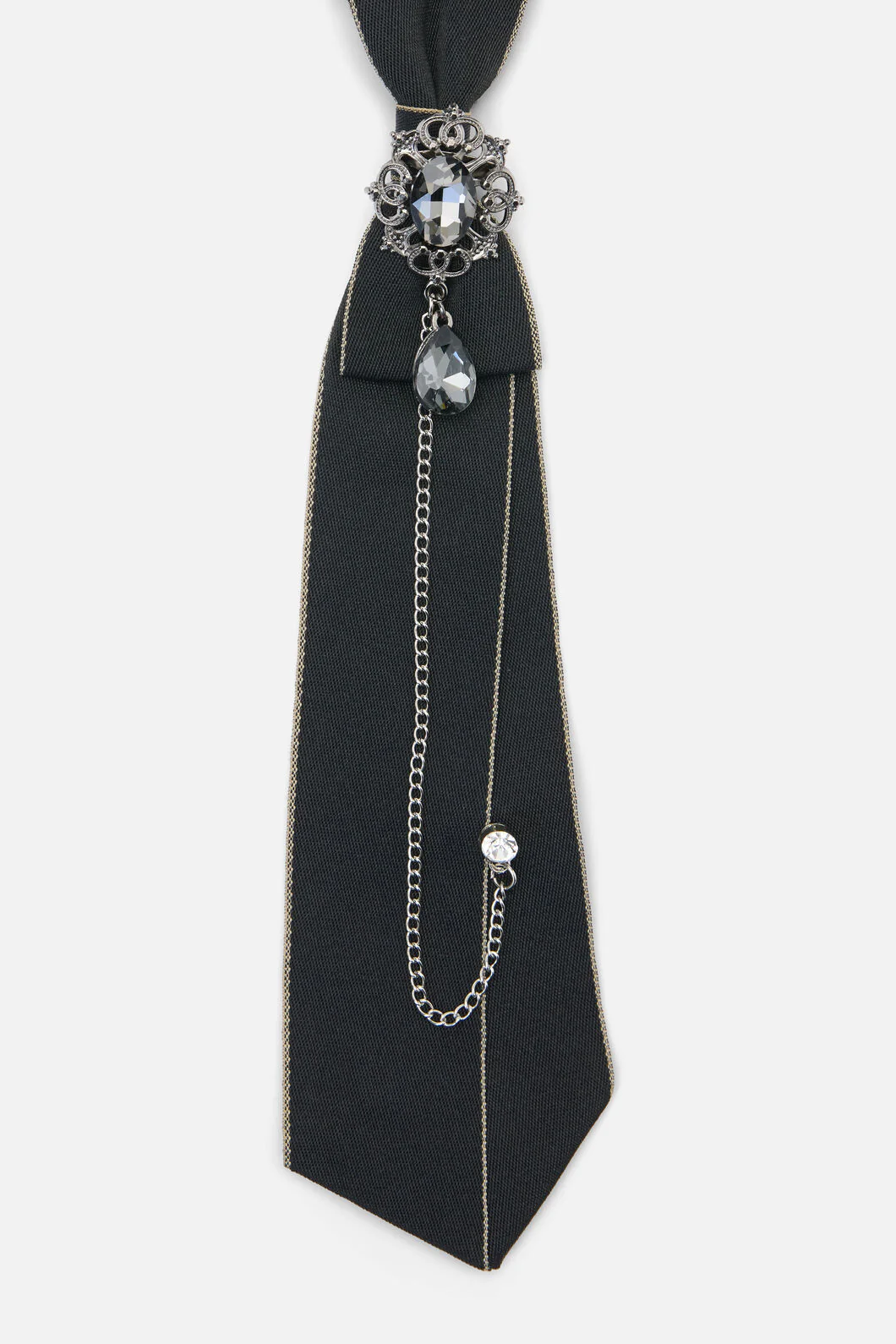 Adjustable Neck Tie With Charm - Image 3