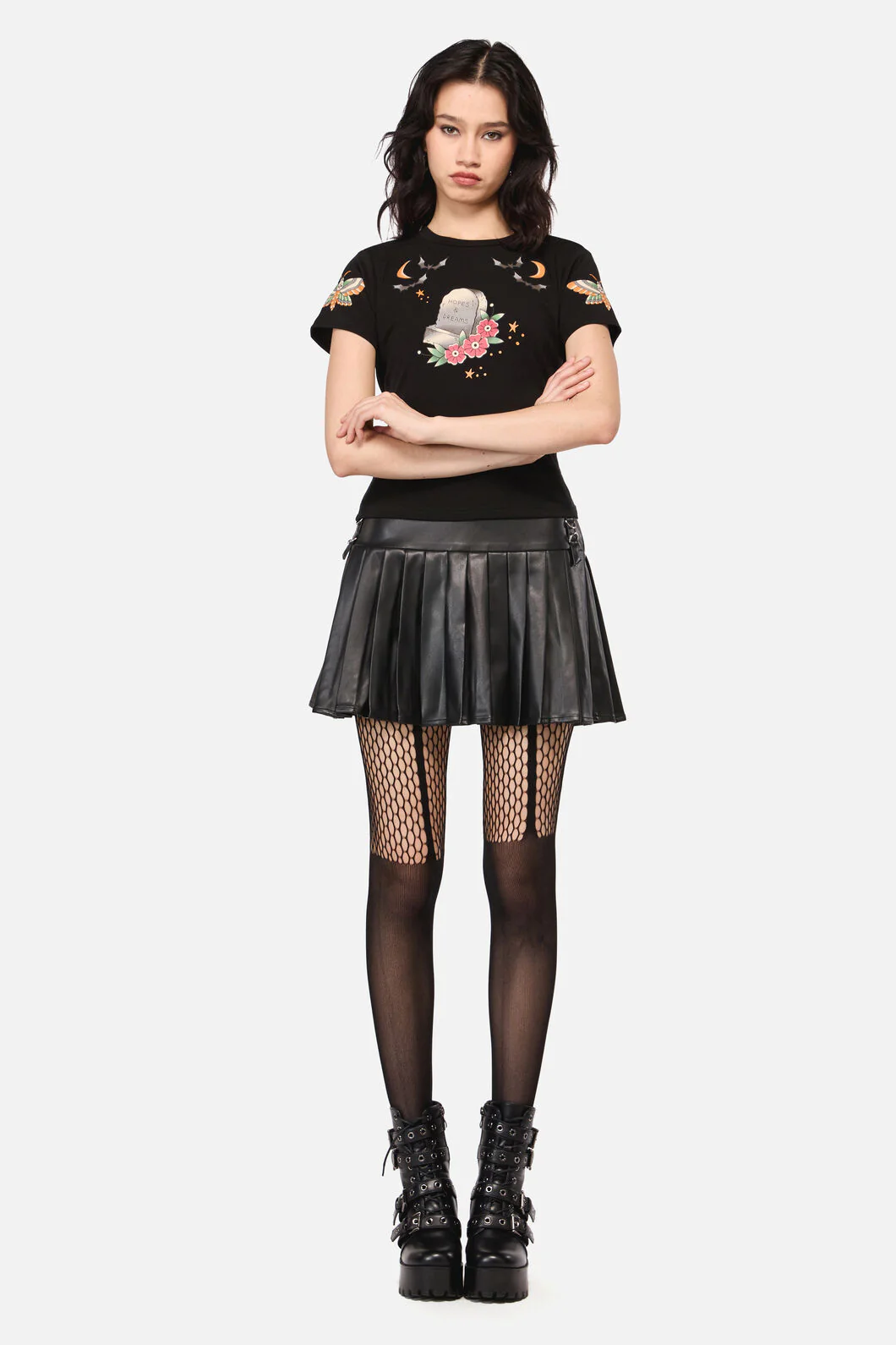 All Hallows Eve Tattoo Fitted Tee - Image 4
