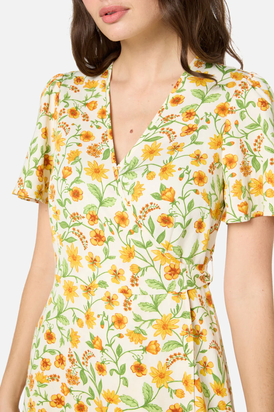 Alyssa Floral Mini Wrap Dress - Image 7