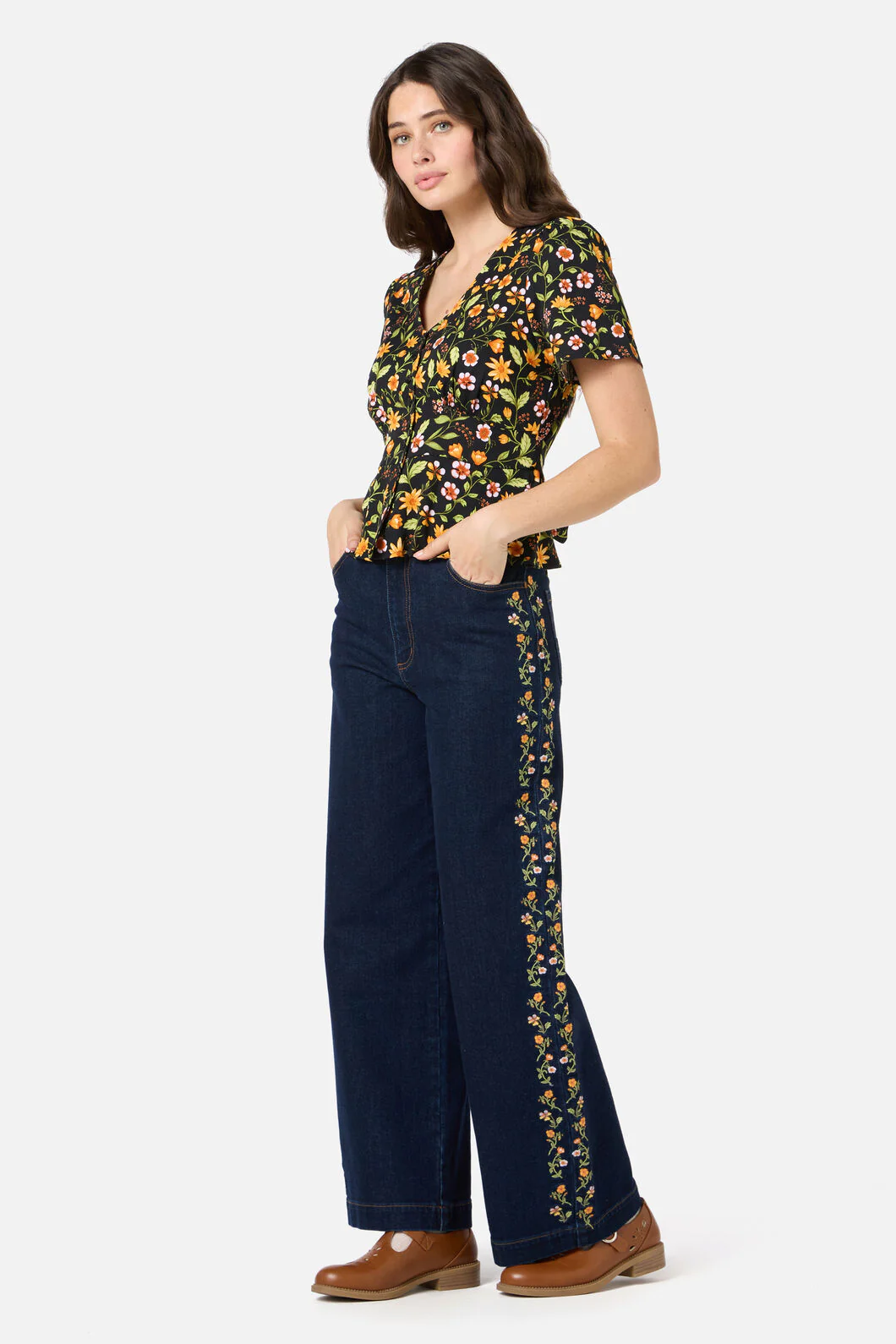 Alyssa Floral Peplum Top - Image 3
