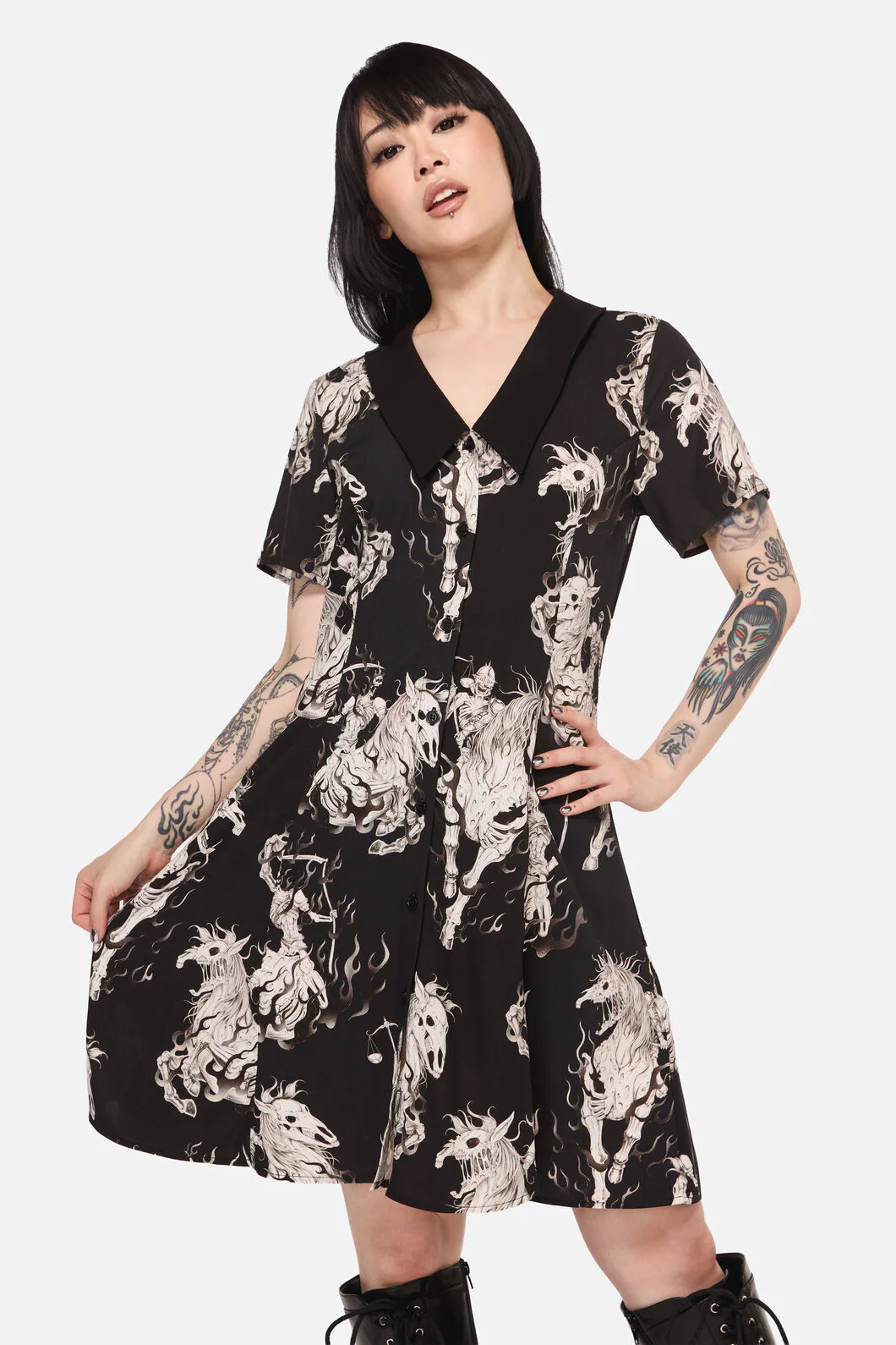 Apocalypse Goth Mini Dress - Image 2