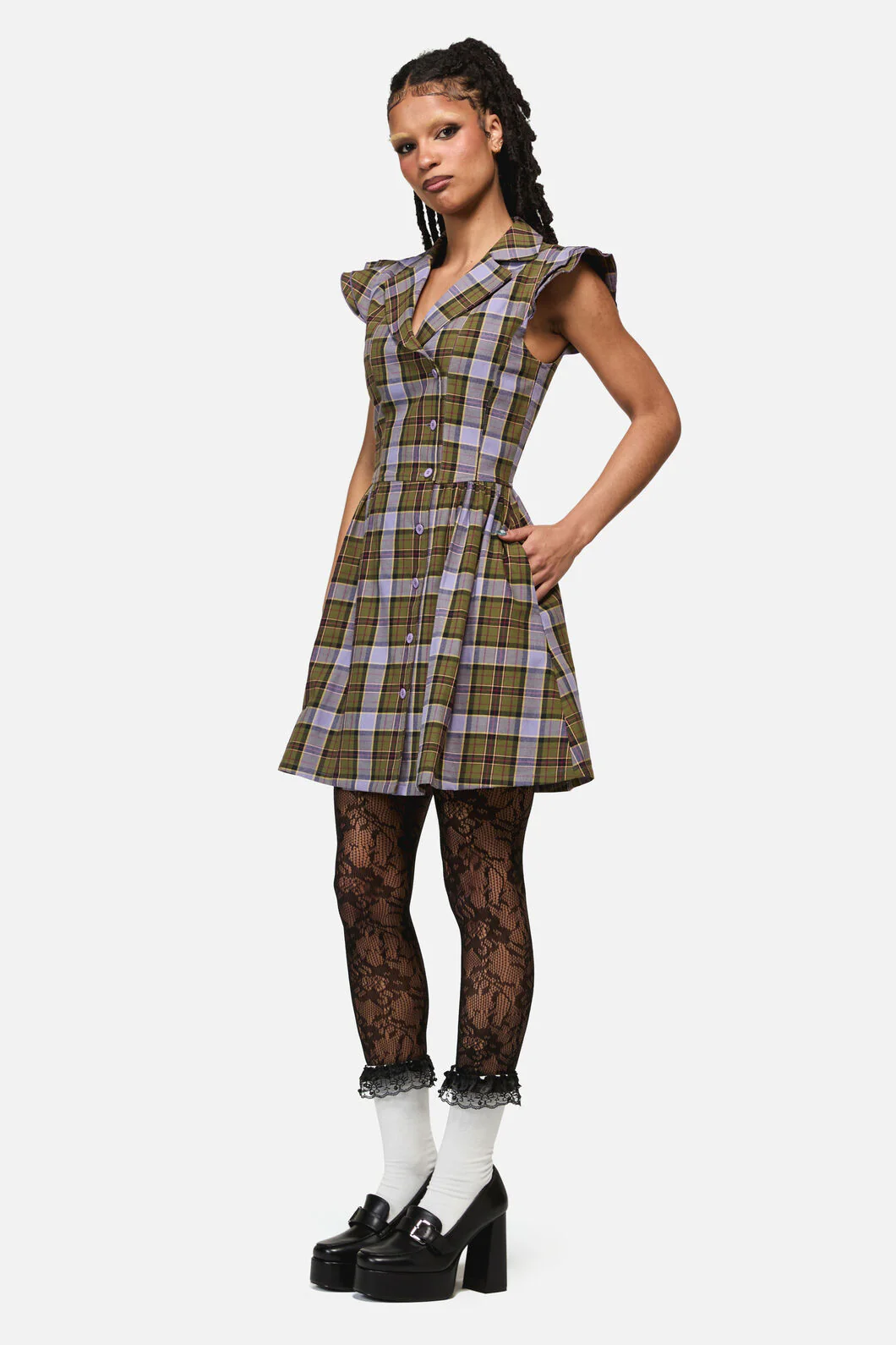 Apothecarius Goth Tartan Dress - Image 3