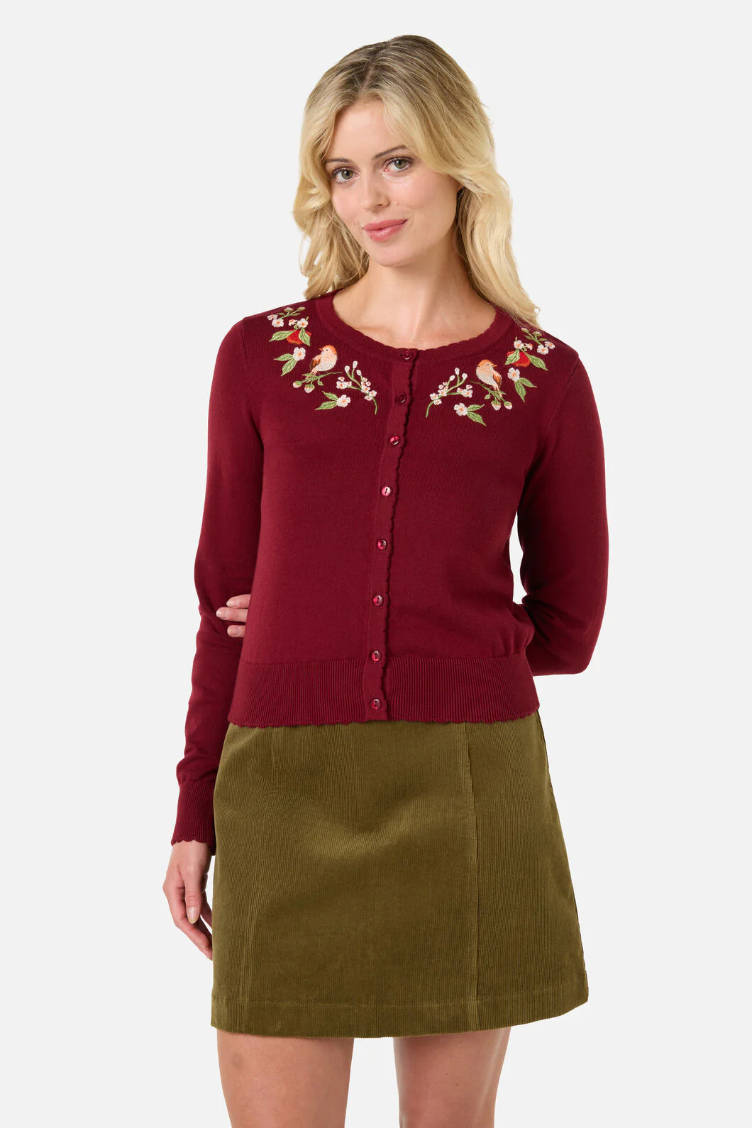 Apple & Robin Emb Cardigan