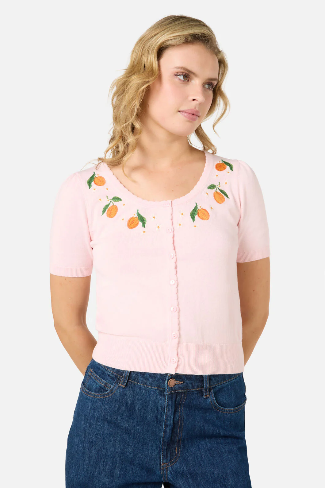 APRICOTS EMBROIDERED CARDIGAN - Image 2