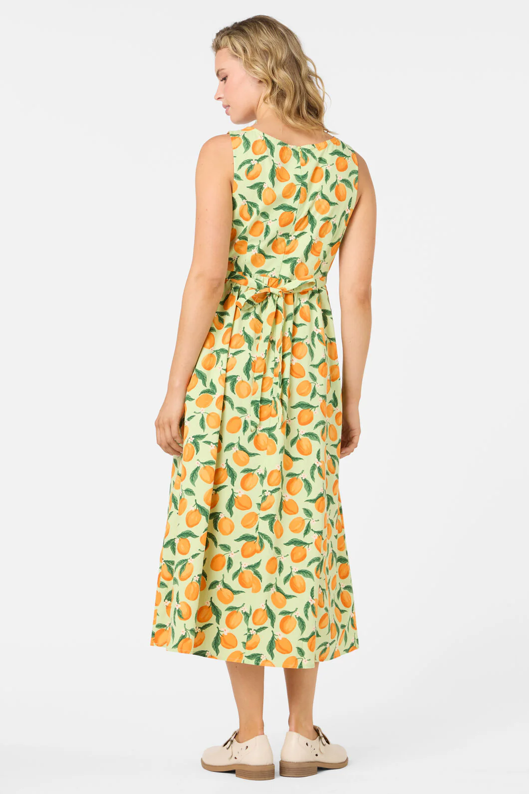 Apricots Gathered Midi Dress - Image 6