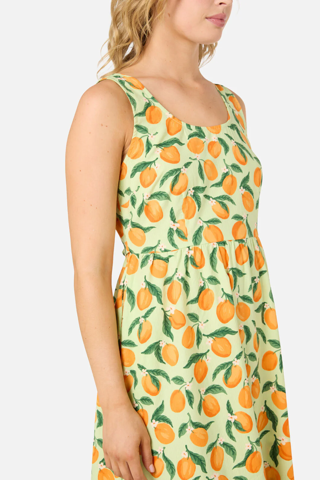 Apricots Gathered Midi Dress - Image 7