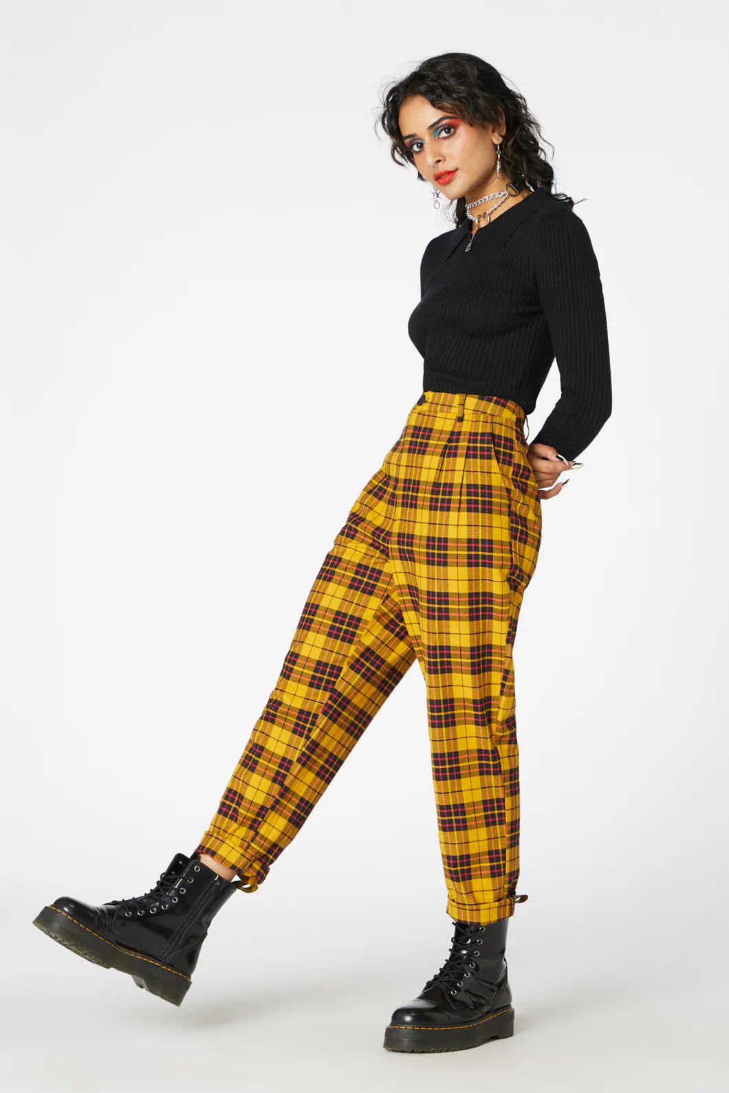 Arcana Tartan Pleated Pant - Image 13
