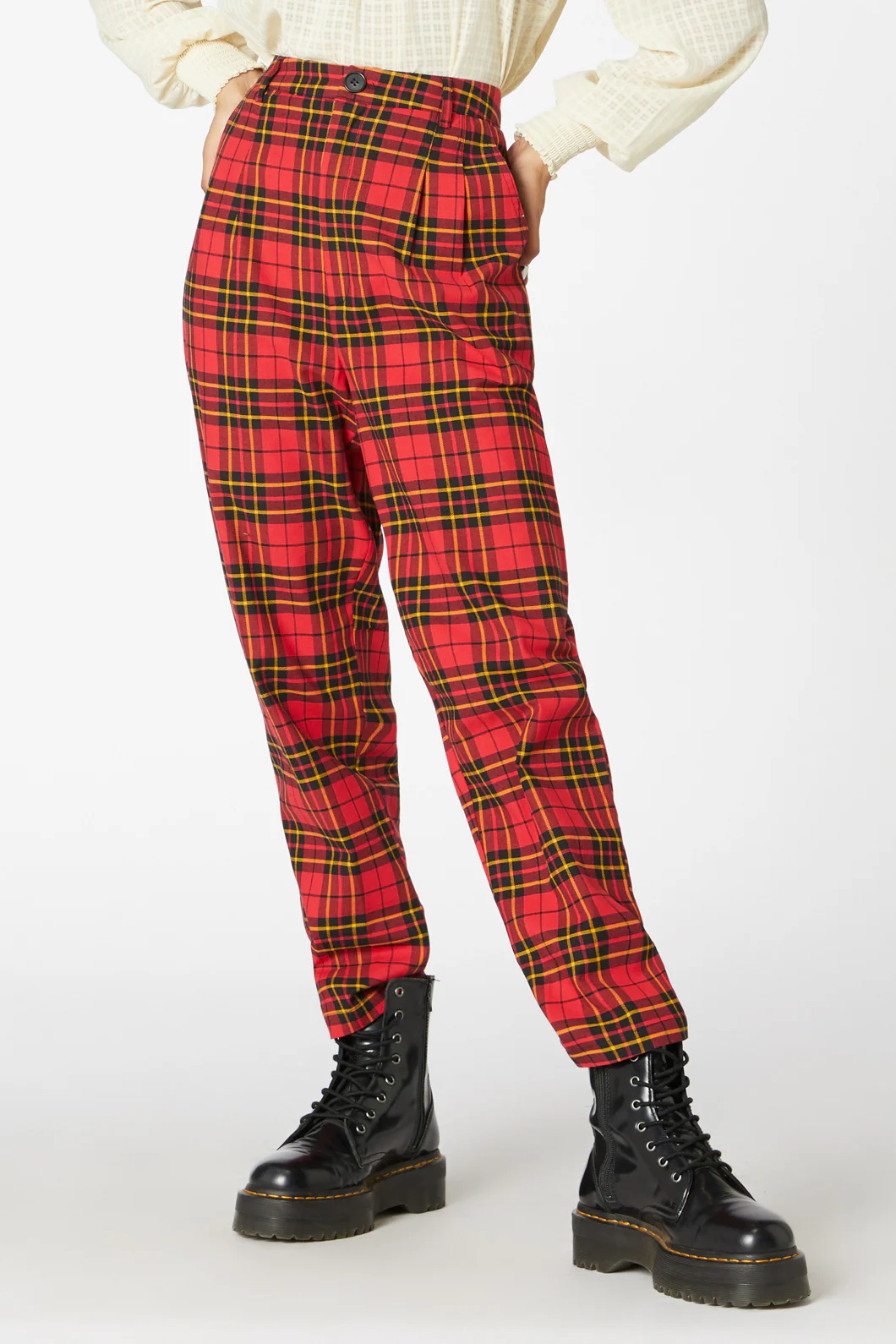 Arcana Tartan Pleated Pant - Image 16
