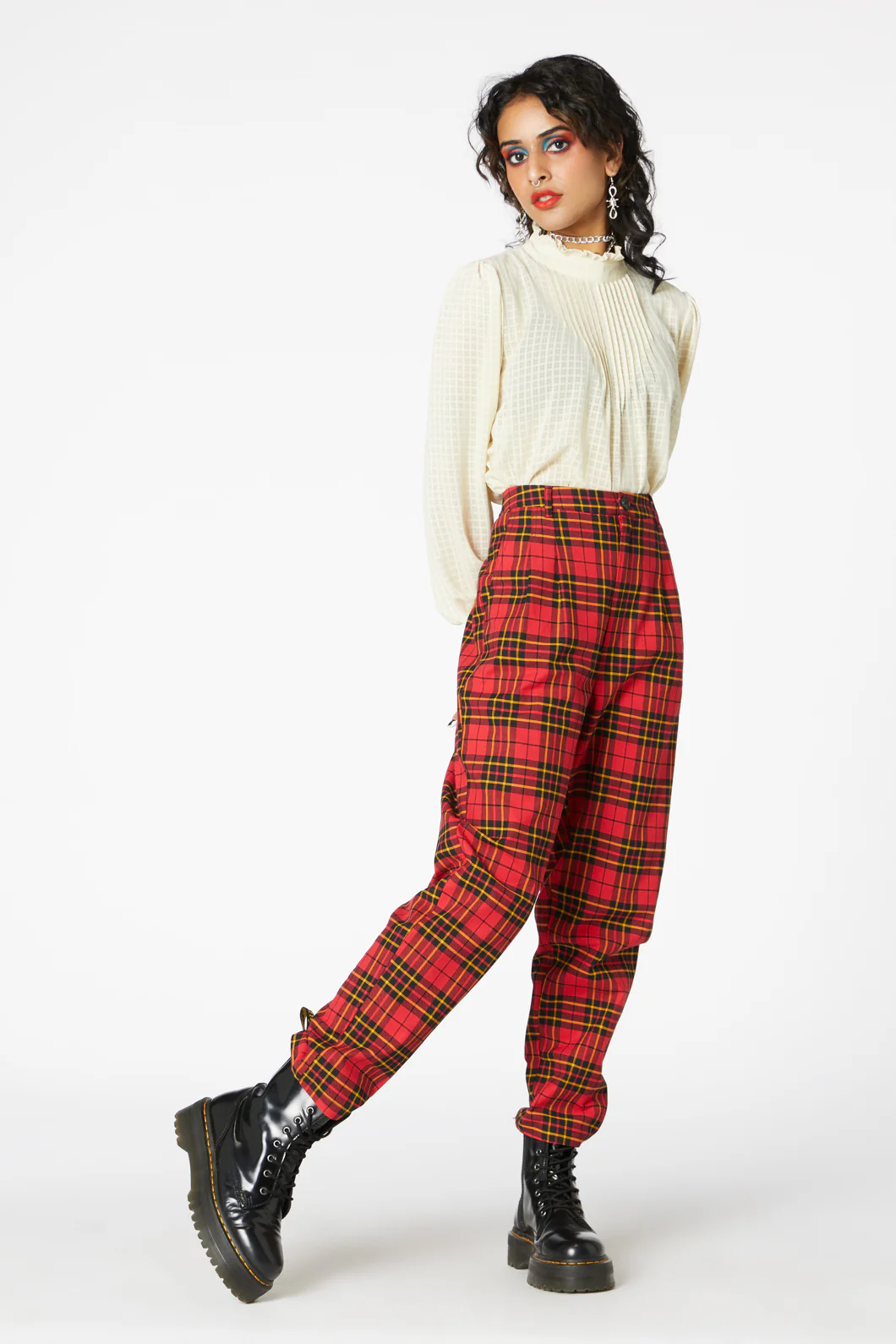 Arcana Tartan Pleated Pant - Image 18