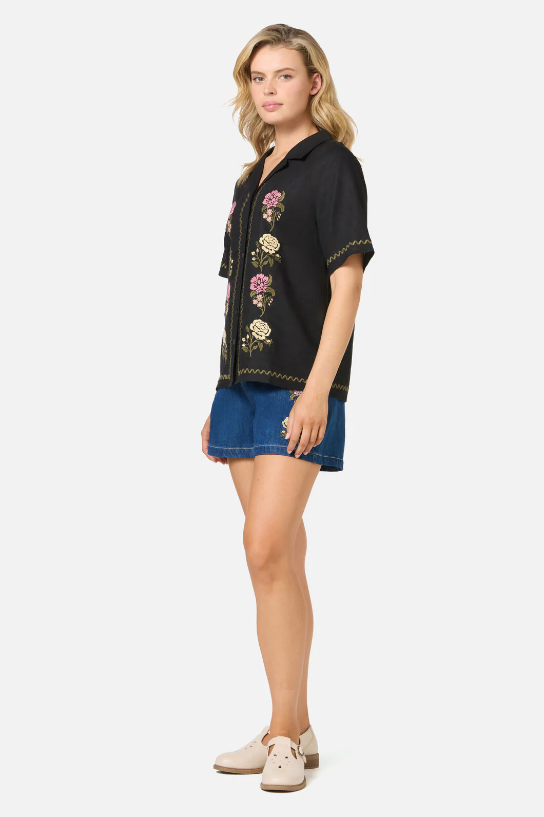 Astrid Rose Embroidered Shirt - Image 4