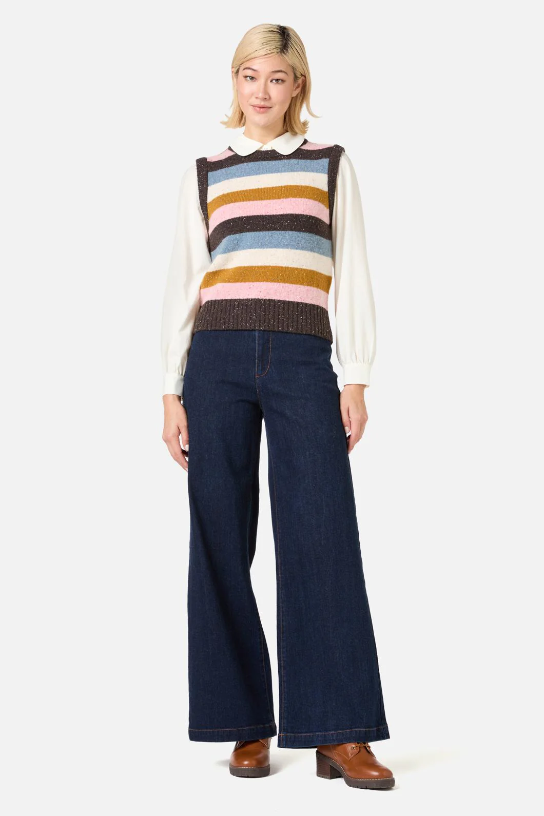 Aurora Stripe Knit Vest - Image 2