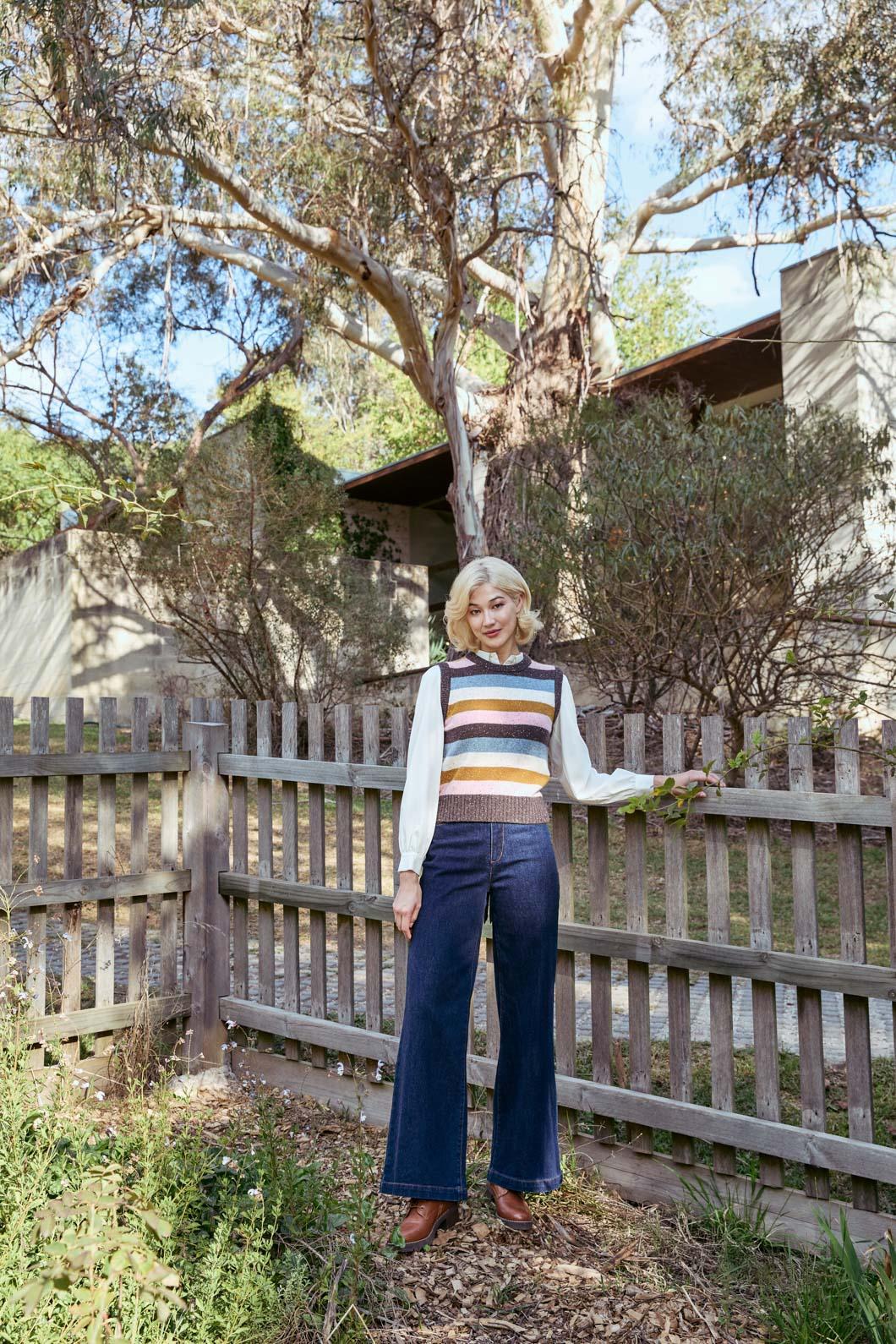 Aurora Stripe Knit Vest - Image 6