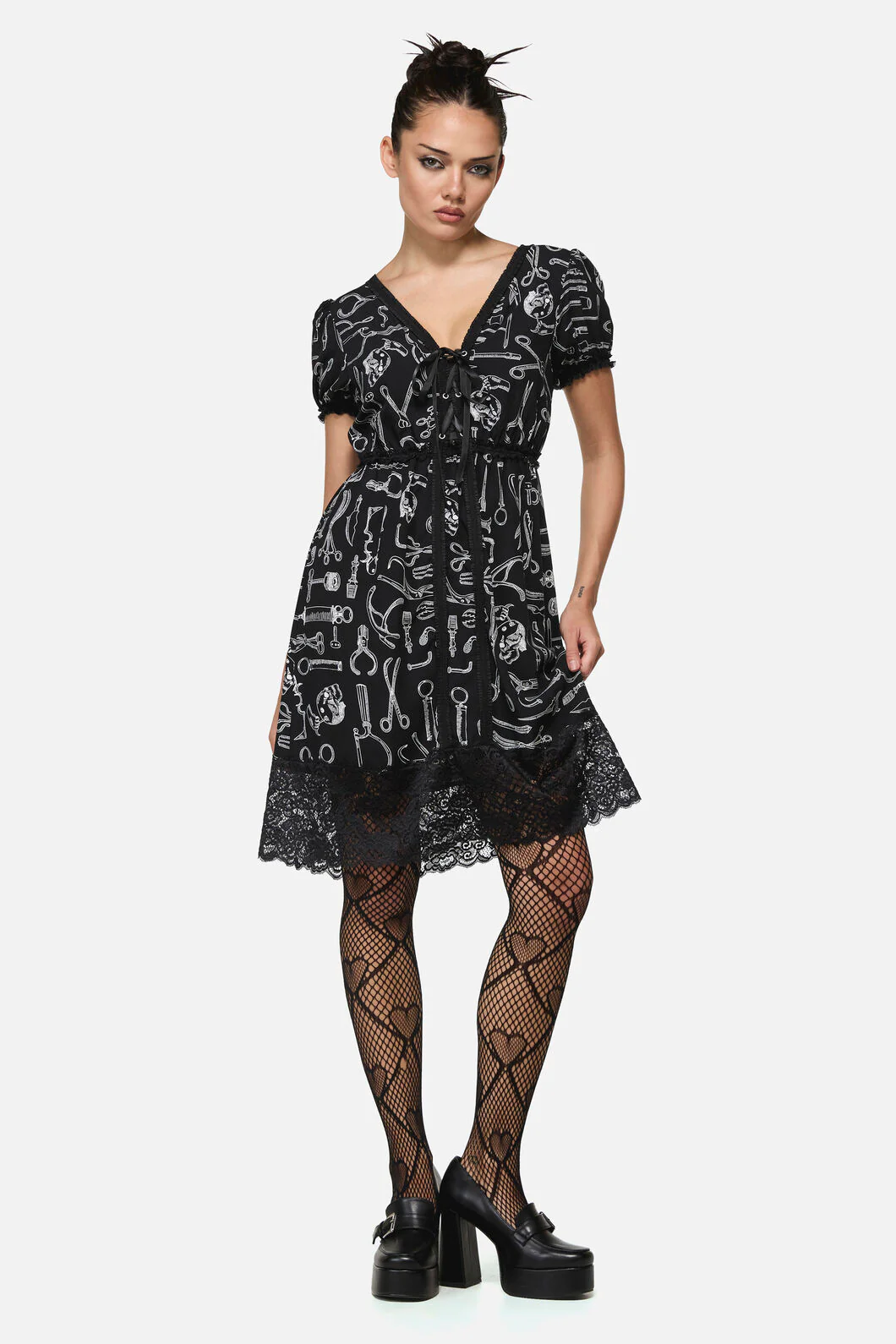 Barbaric Print Goth Dress - Image 6