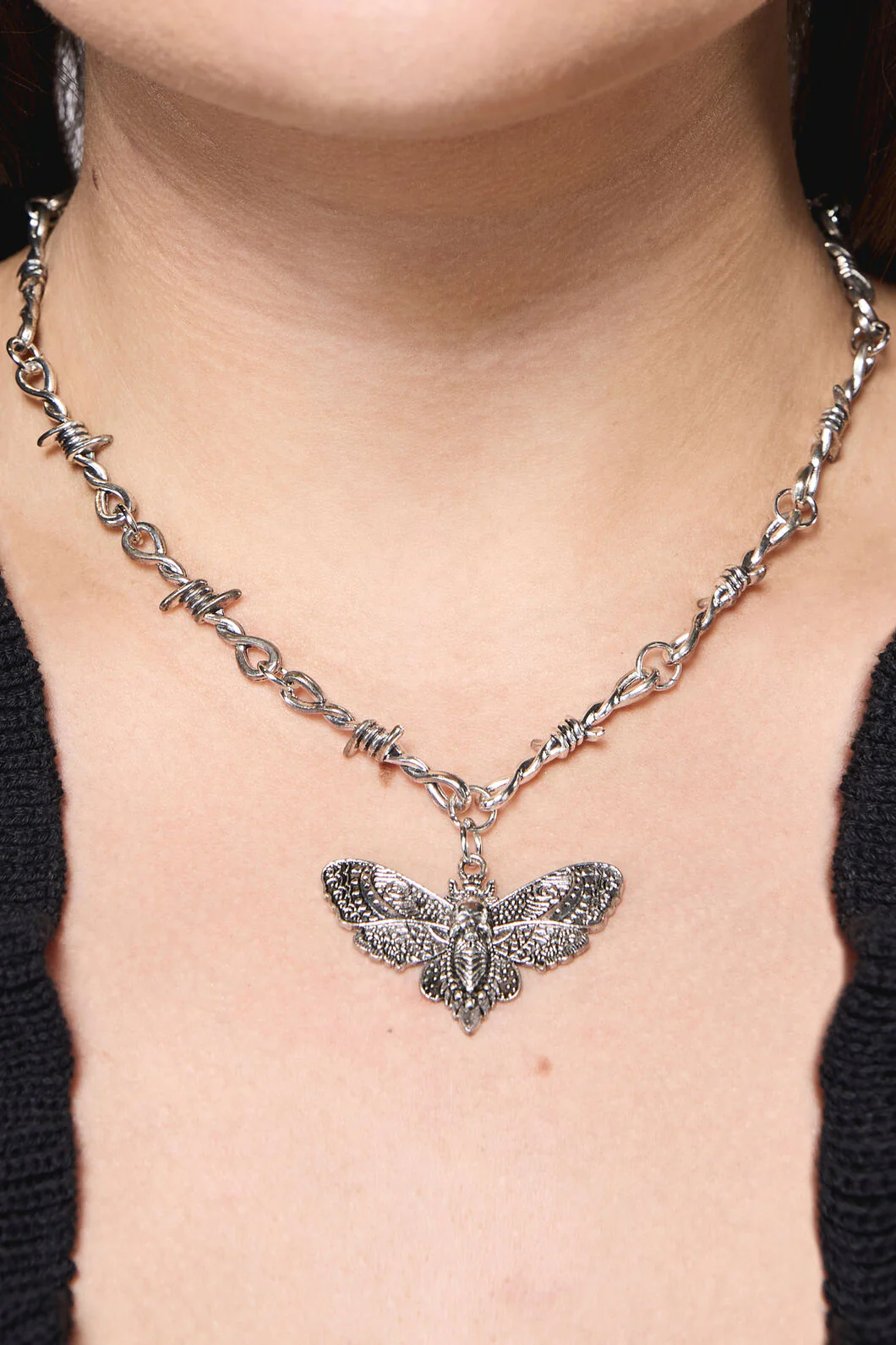 Barbed Wire Moth Necklace - Image 2