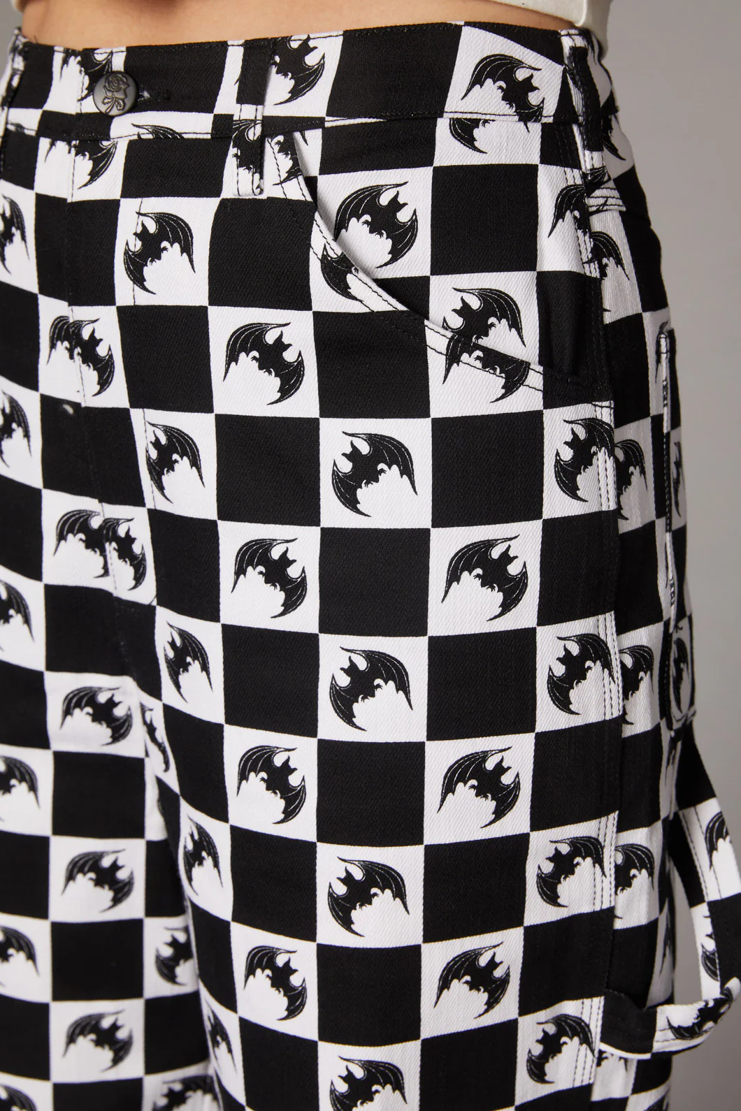 Bat Check Print Goth Pant - Image 8