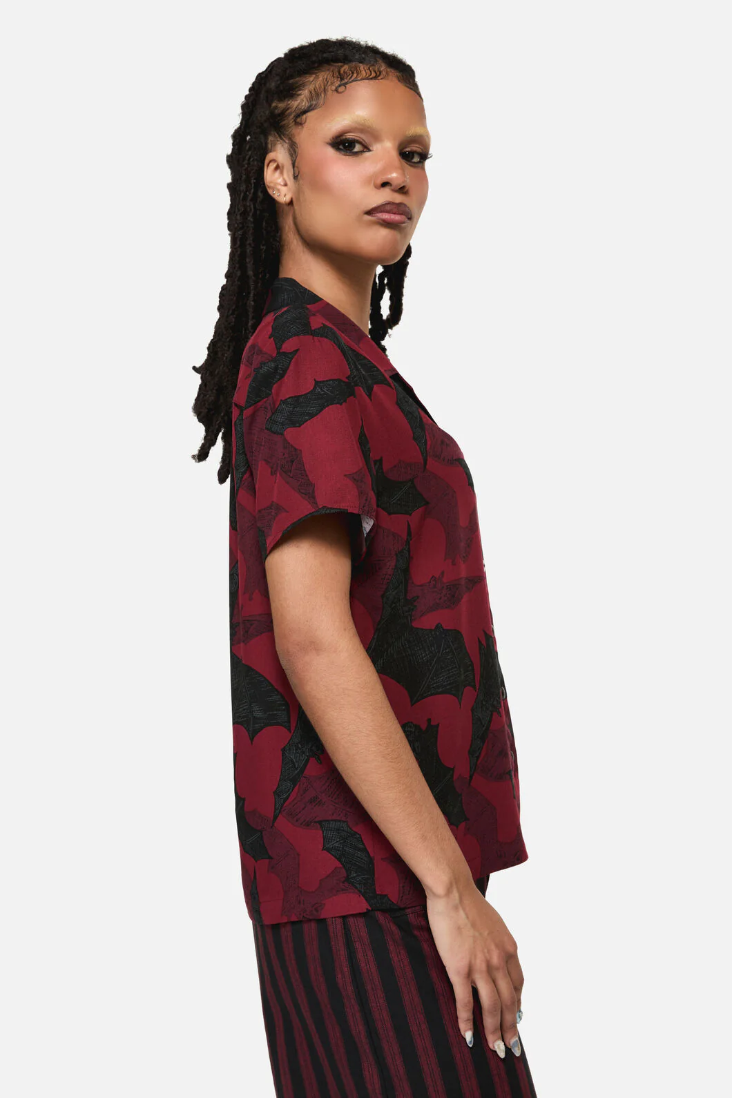 Batz Goth Short Sleeve Blouse - Image 3