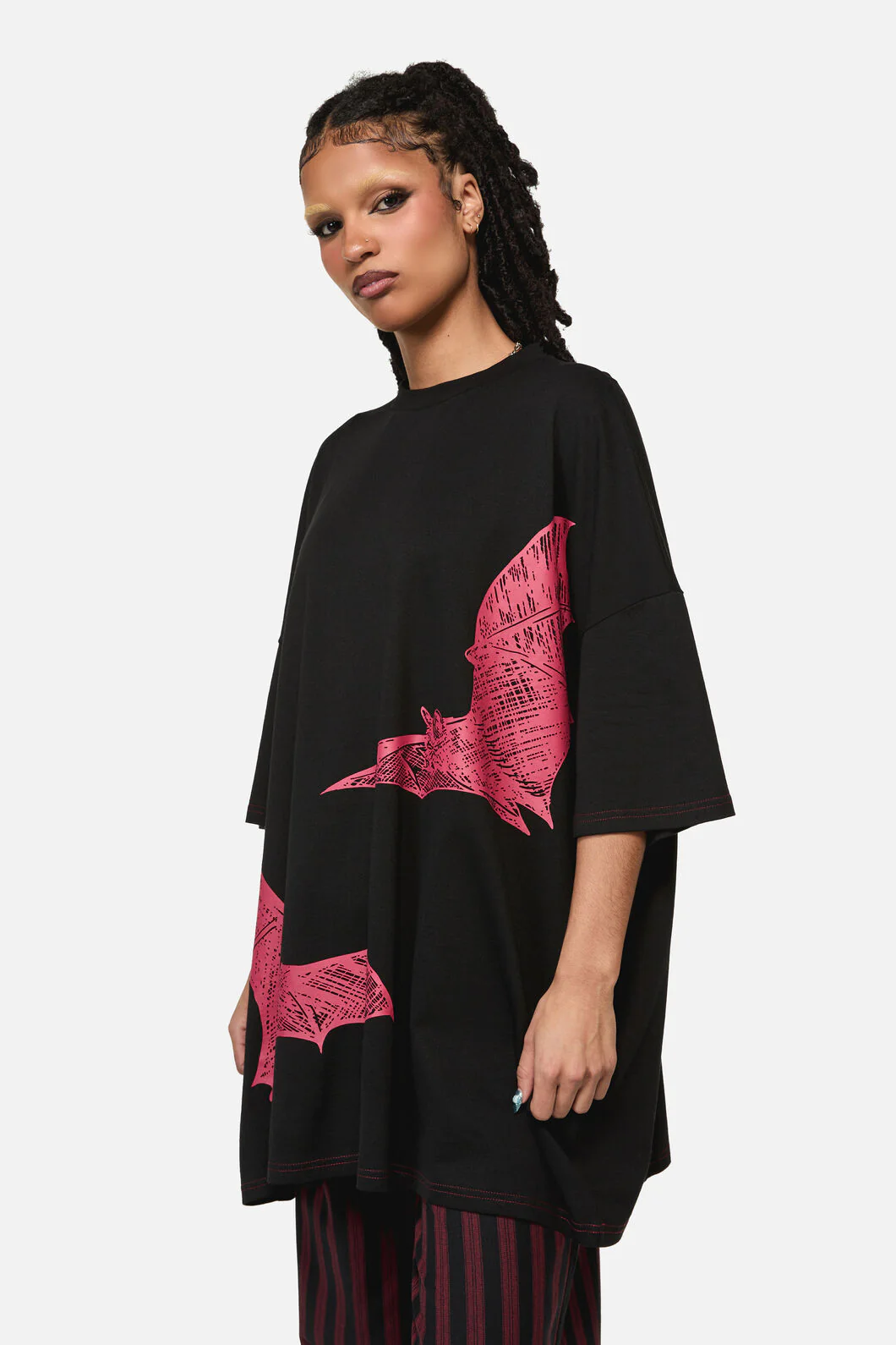 Batz Print Goth Oversized Tee - Image 2