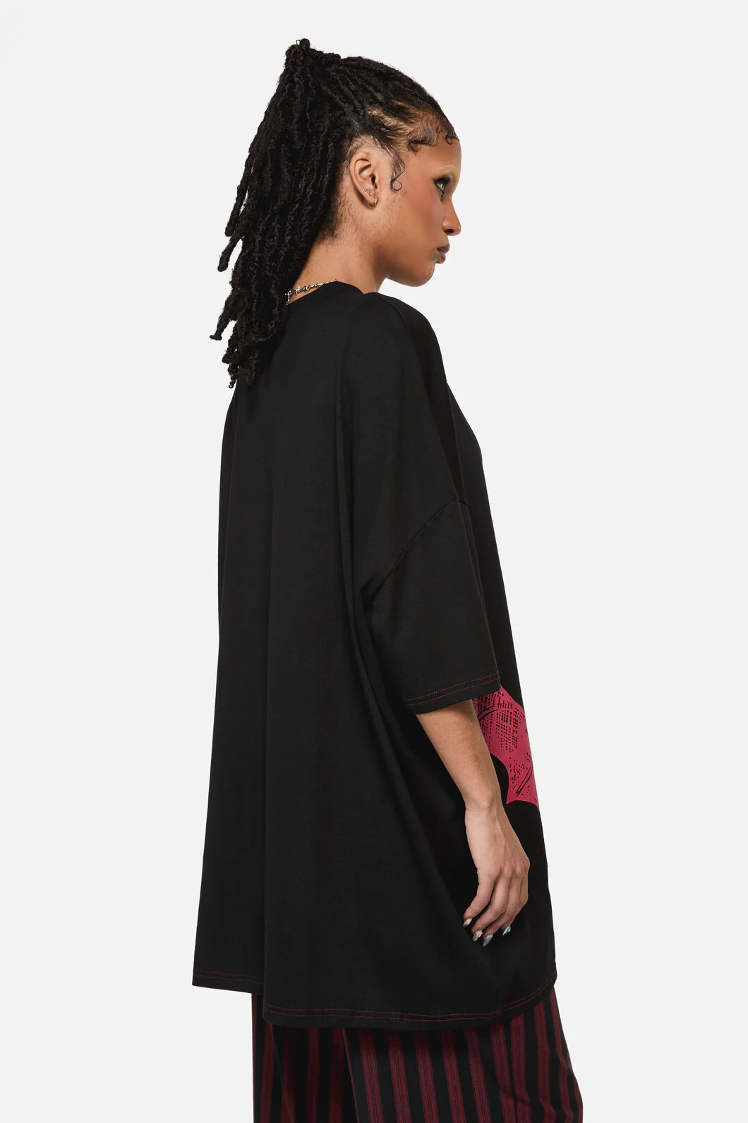 Batz Print Goth Oversized Tee - Image 3