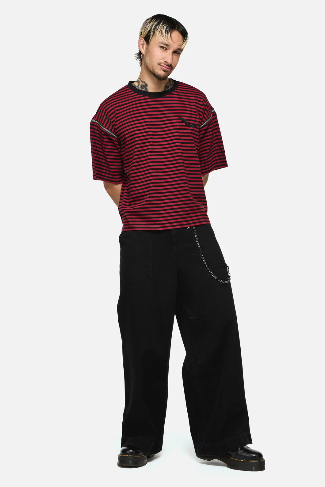 Batz Zip Sleeve Goth Tee - Image 4