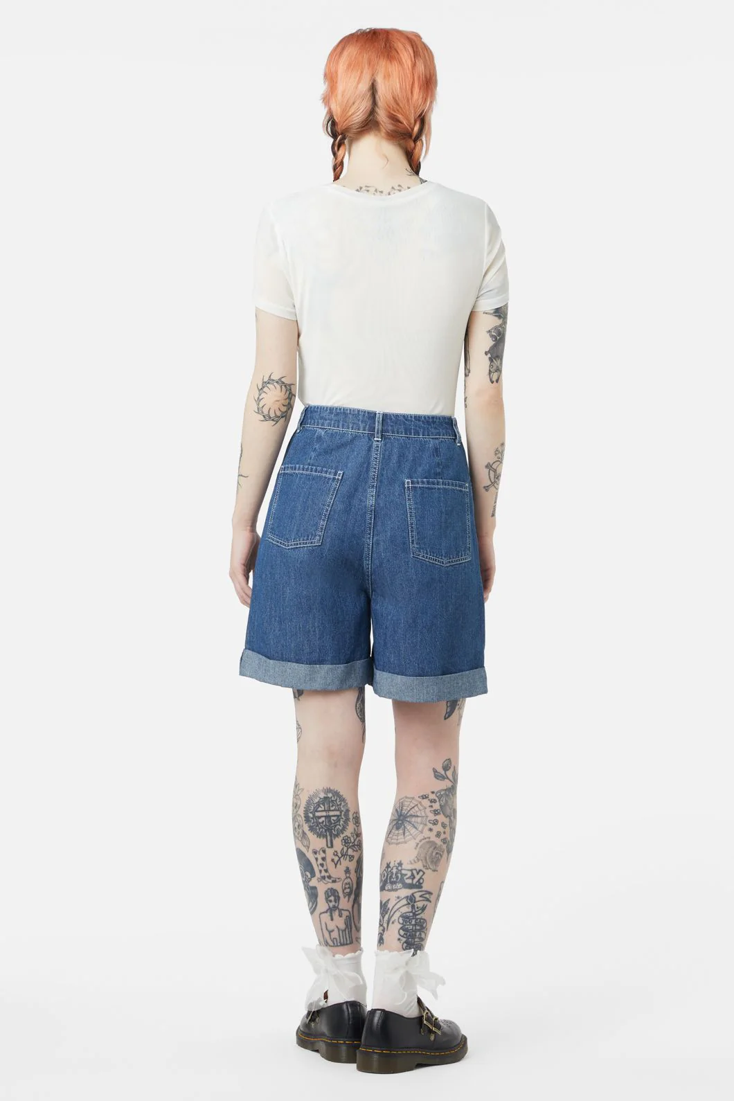 Berry Kitty Denim Shorts - Image 4