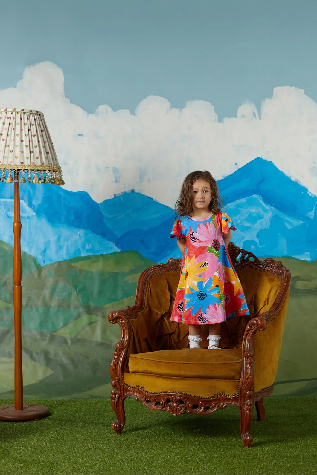 Big Floral Kids Dress - Image 3