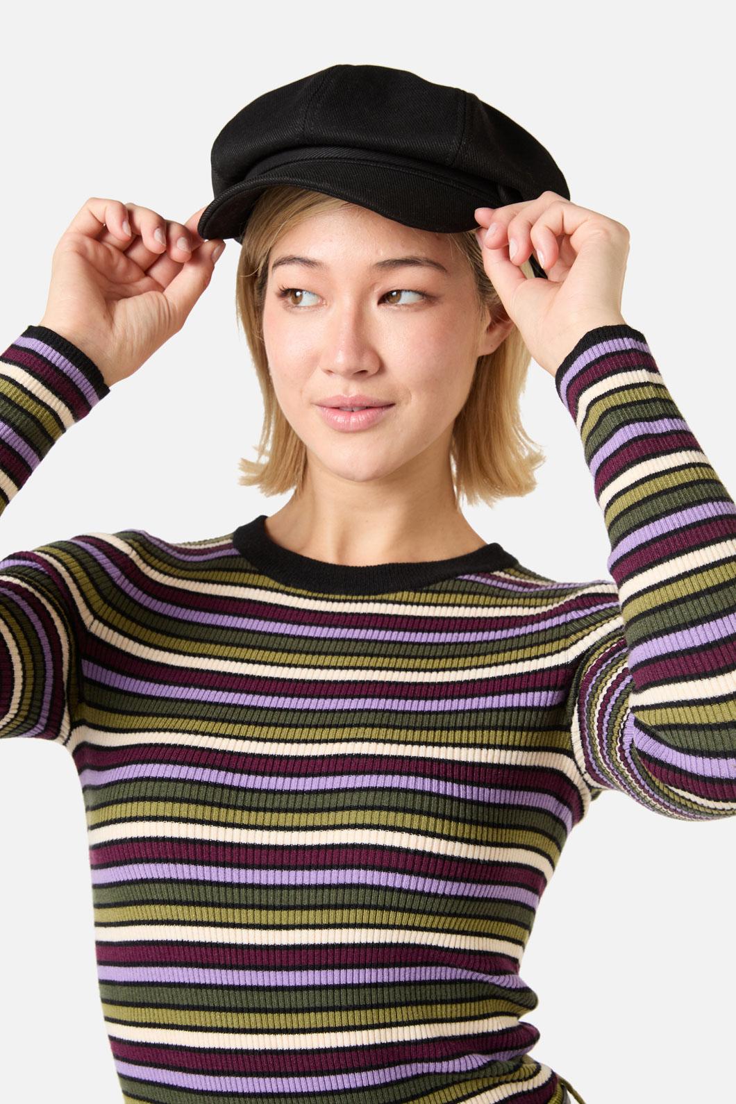 Black Button Peak Hat - Image 3