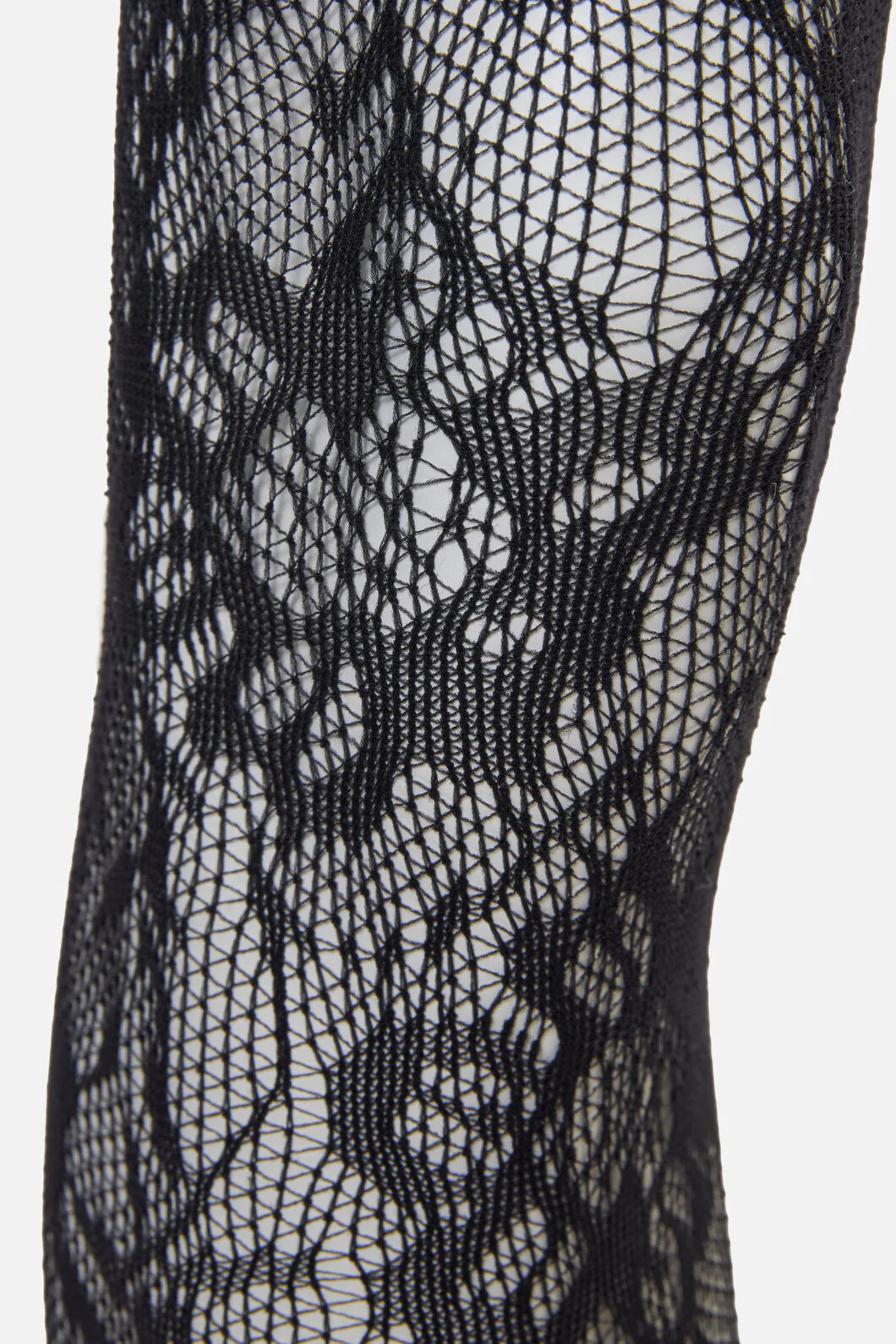 Black Floral Mesh Tights - Image 3