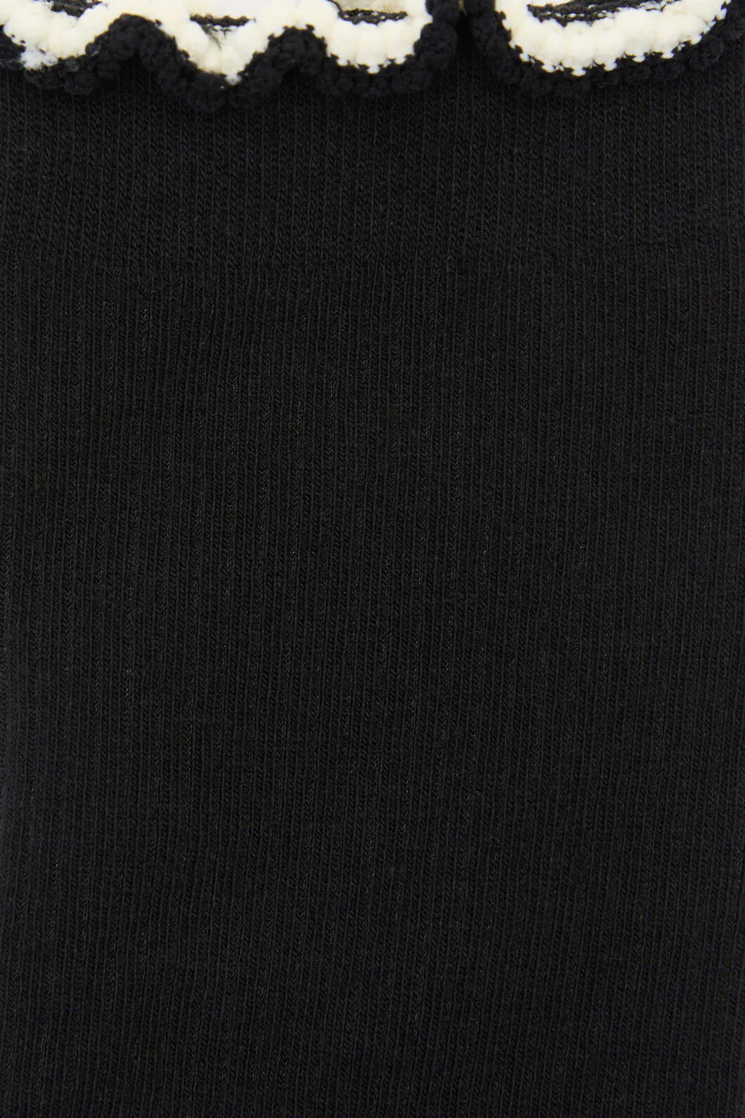 Black Frill Top Sock - Image 2