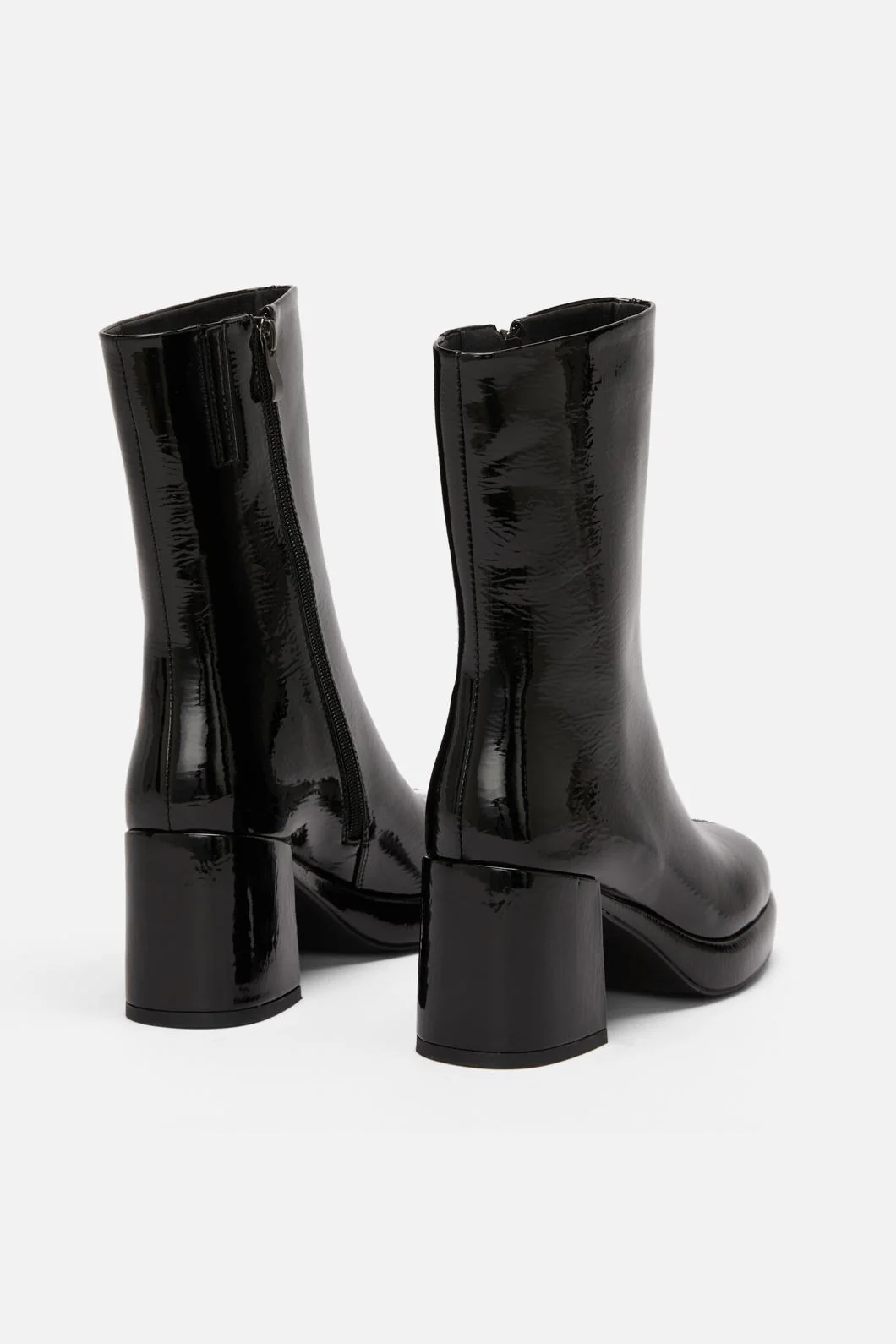 Black Patent Short Boot - Image 3