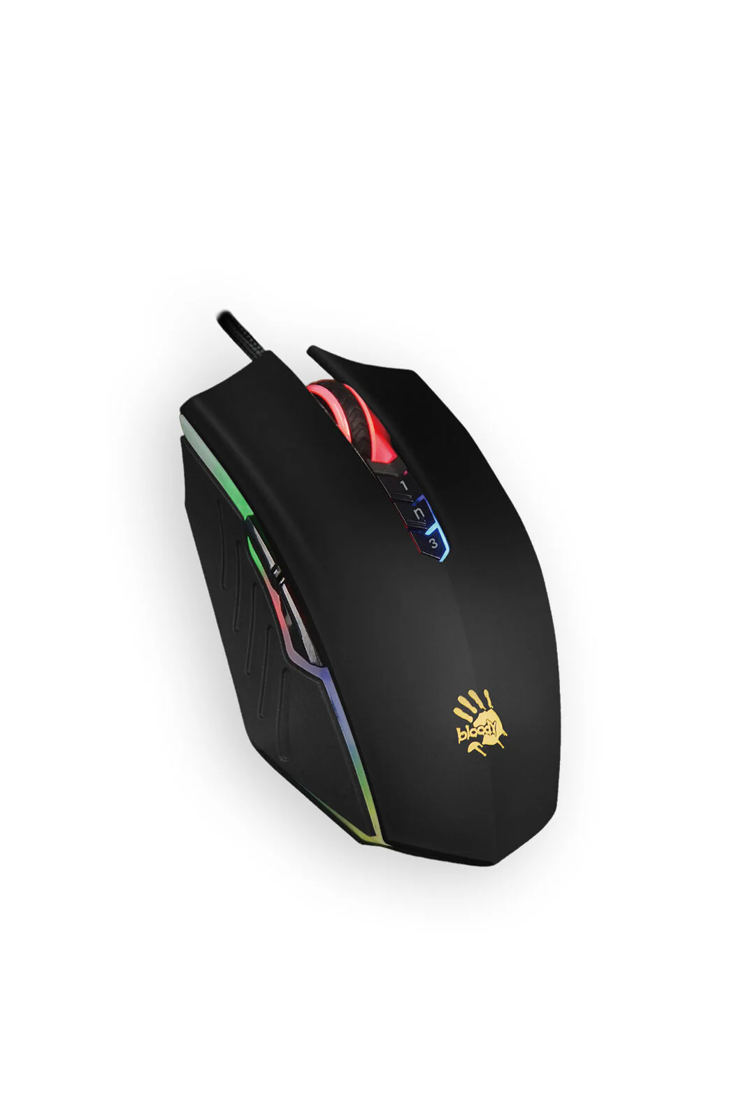 Bloody A70 Light Strike Matte Black Wired 6200 CPI Optical Gaming Mouse - Image 2