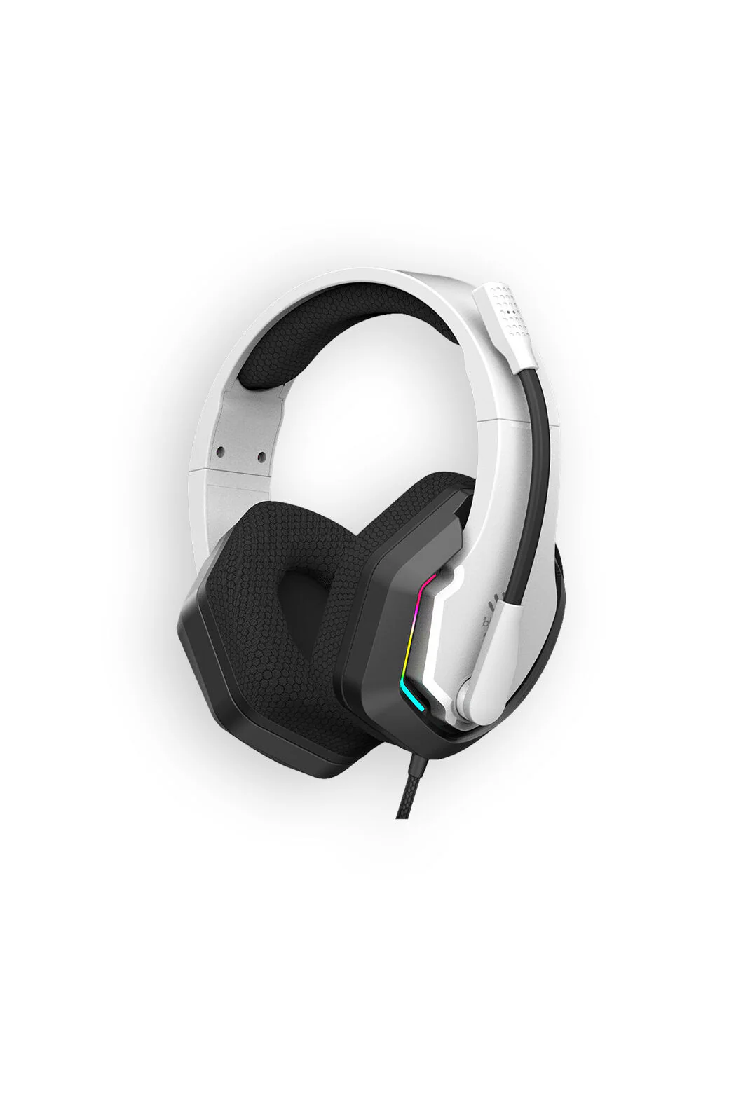 Bloody G260P Neon White 3.5mm Wired Over-Ear Stereo LED Gaming Headphones - Image 2