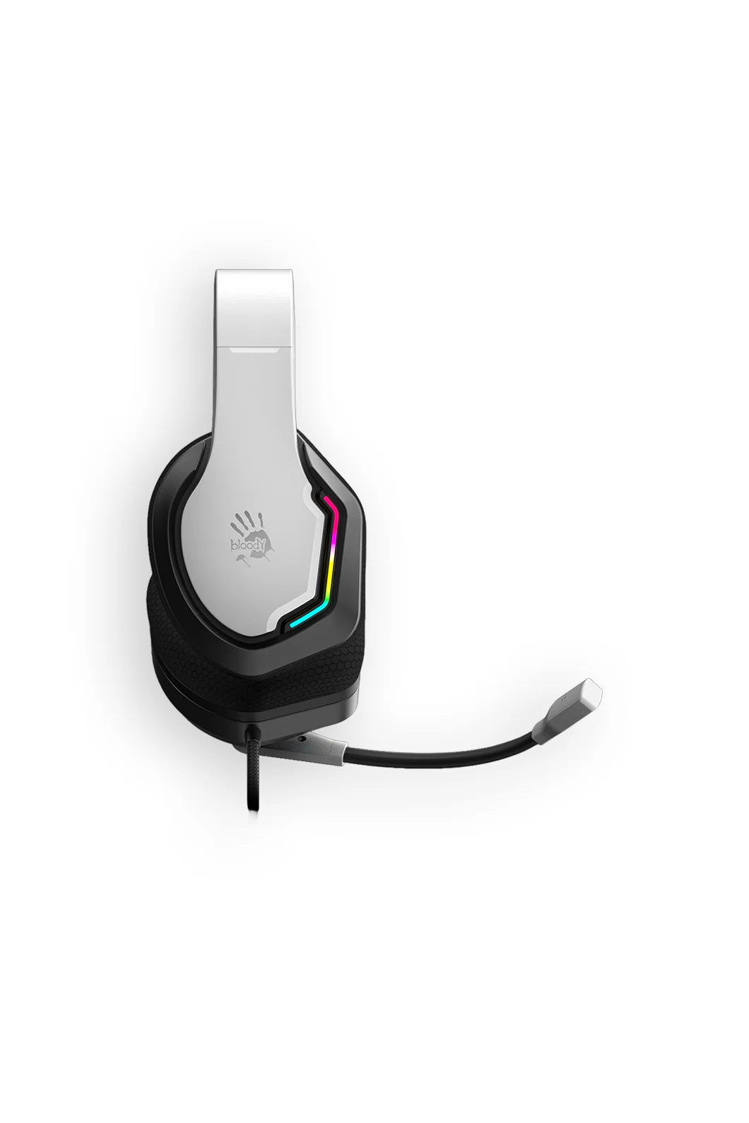 Bloody G260P Neon White 3.5mm Wired Over-Ear Stereo LED Gaming Headphones - Image 4