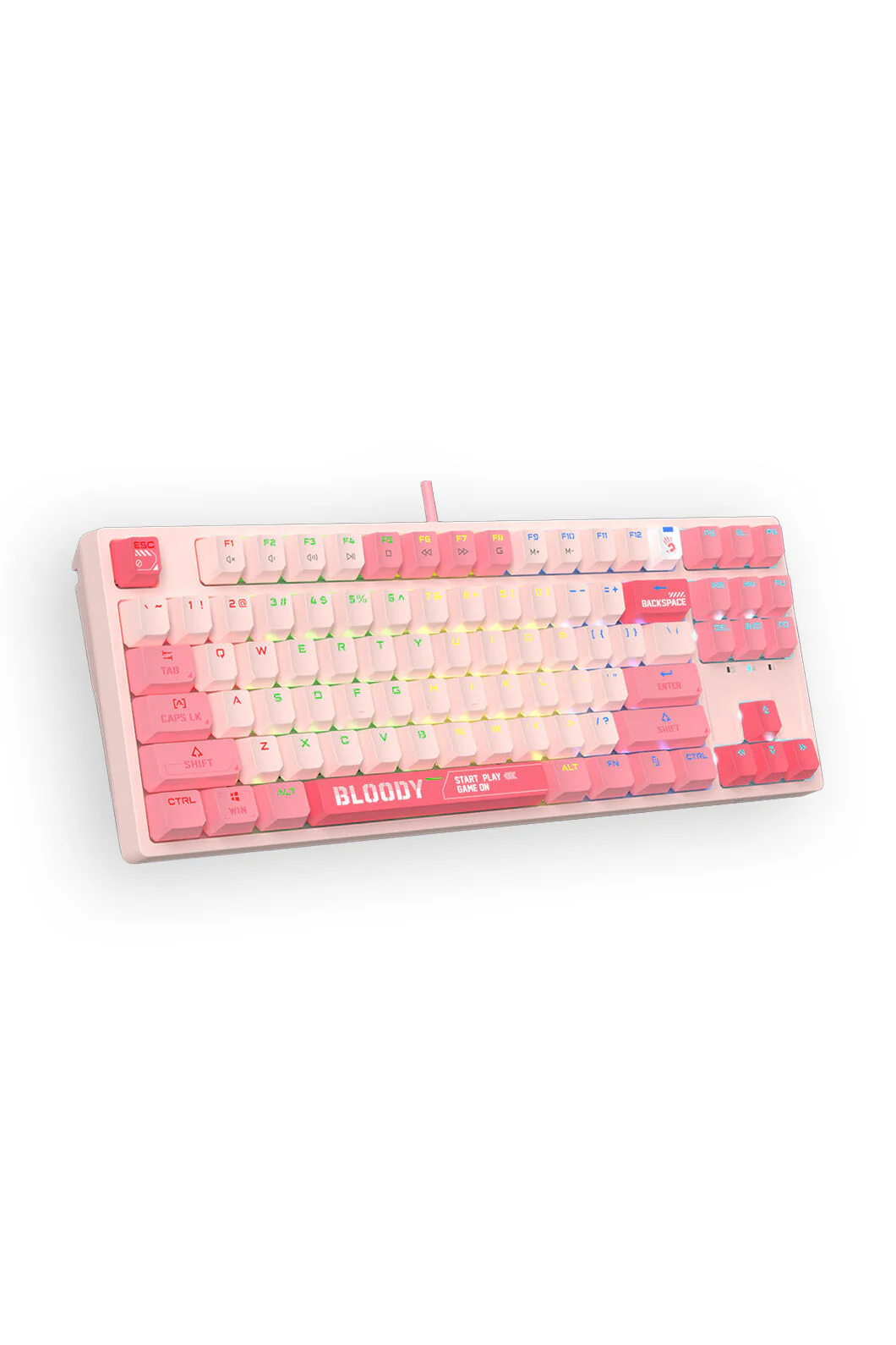 Bloody S87 Energy Pink TKL BLMS Mechanical Keyboard - Image 2
