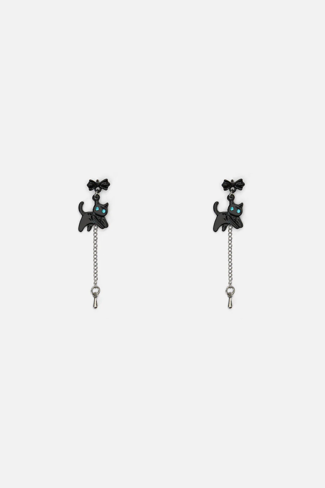 Bow Cat Drop Earrings - Image 3