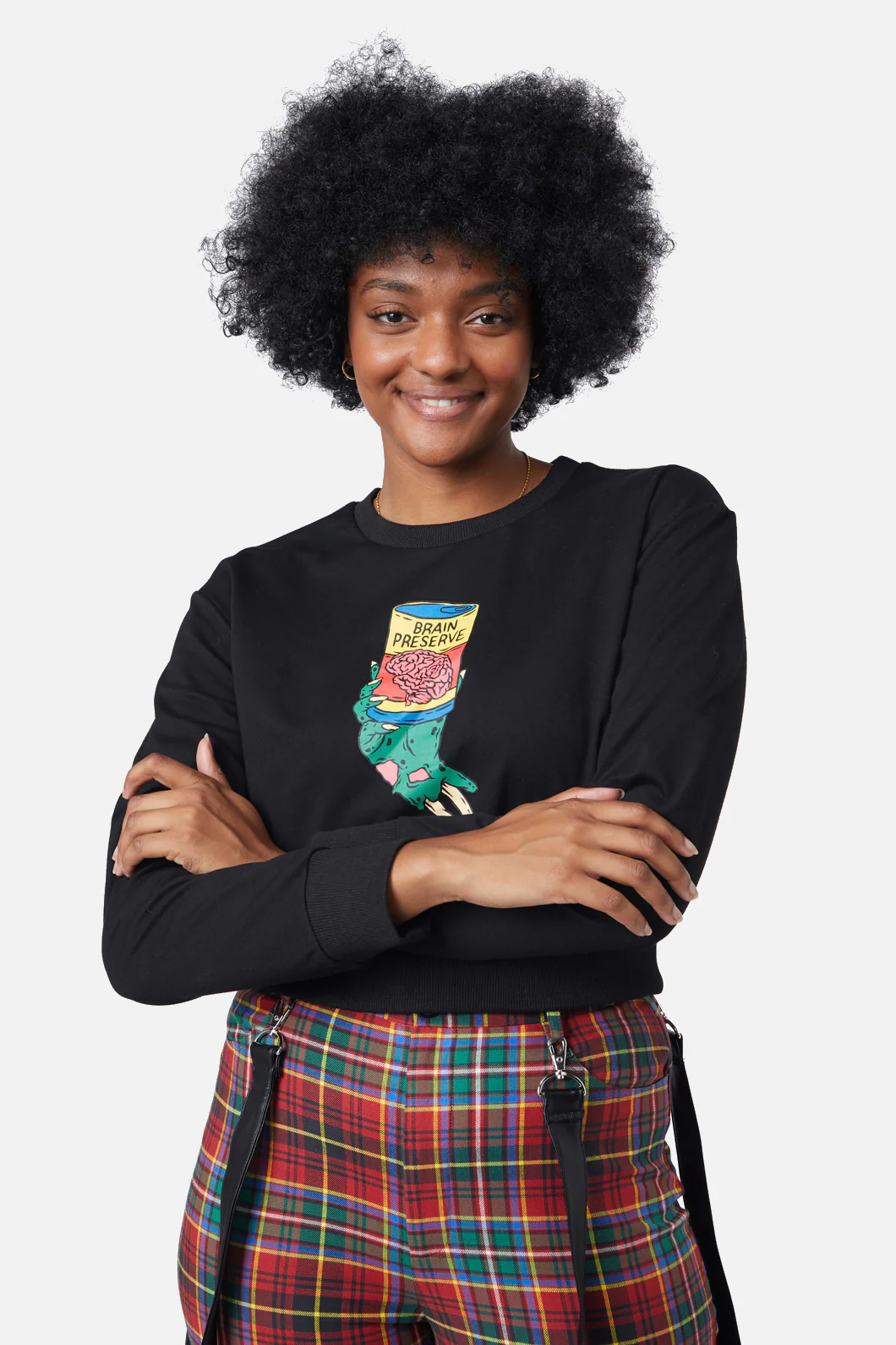 Brainz Boxy Crop Sweater - Image 5