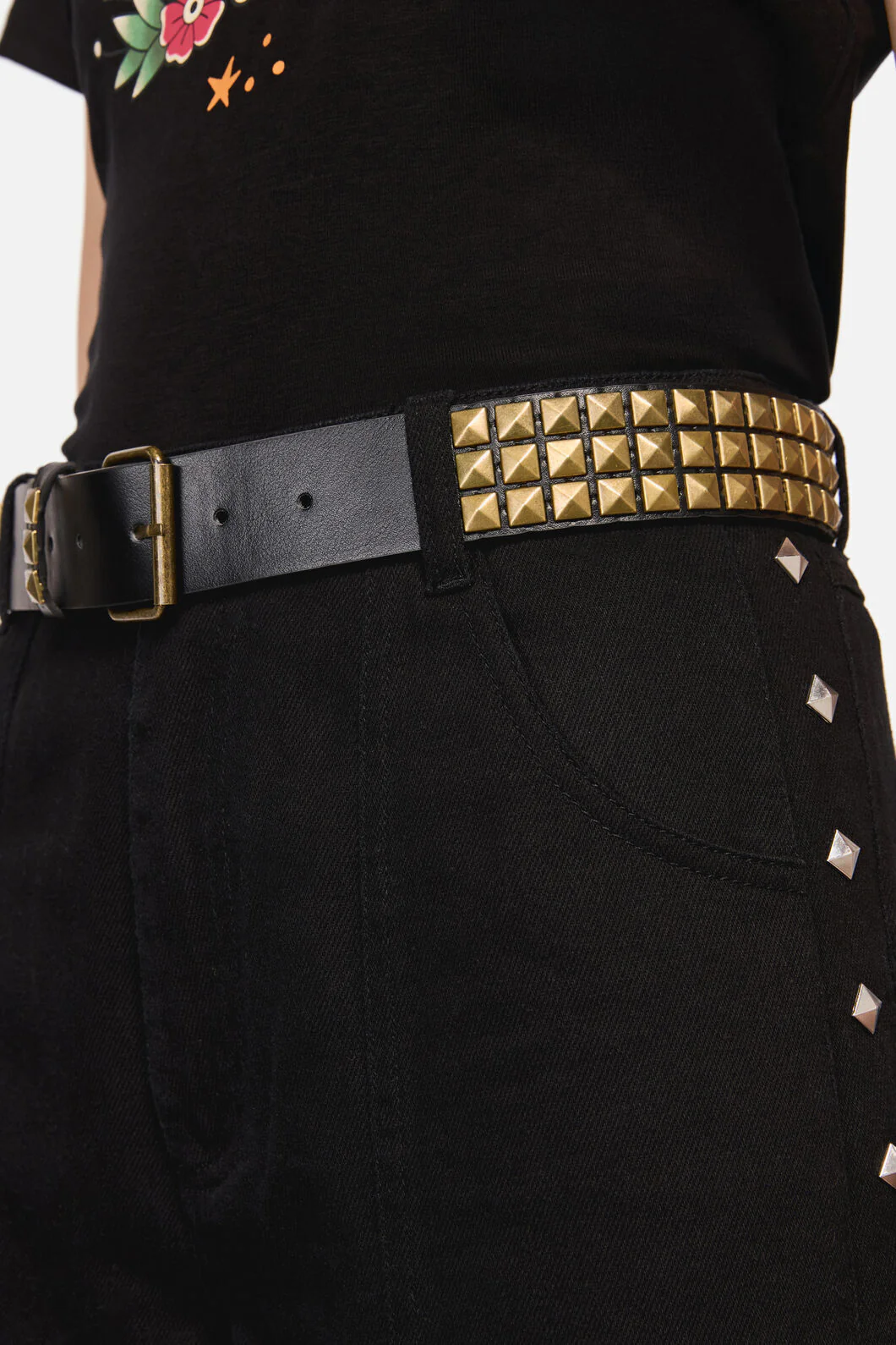 Brass Pyramid Stud Belt - Image 5