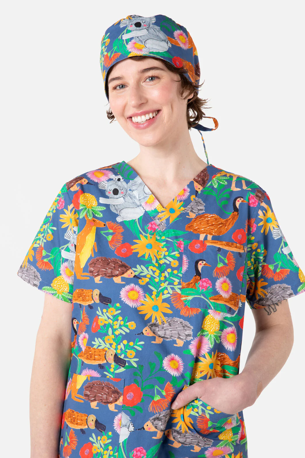 Bush Tapestry scrub hat