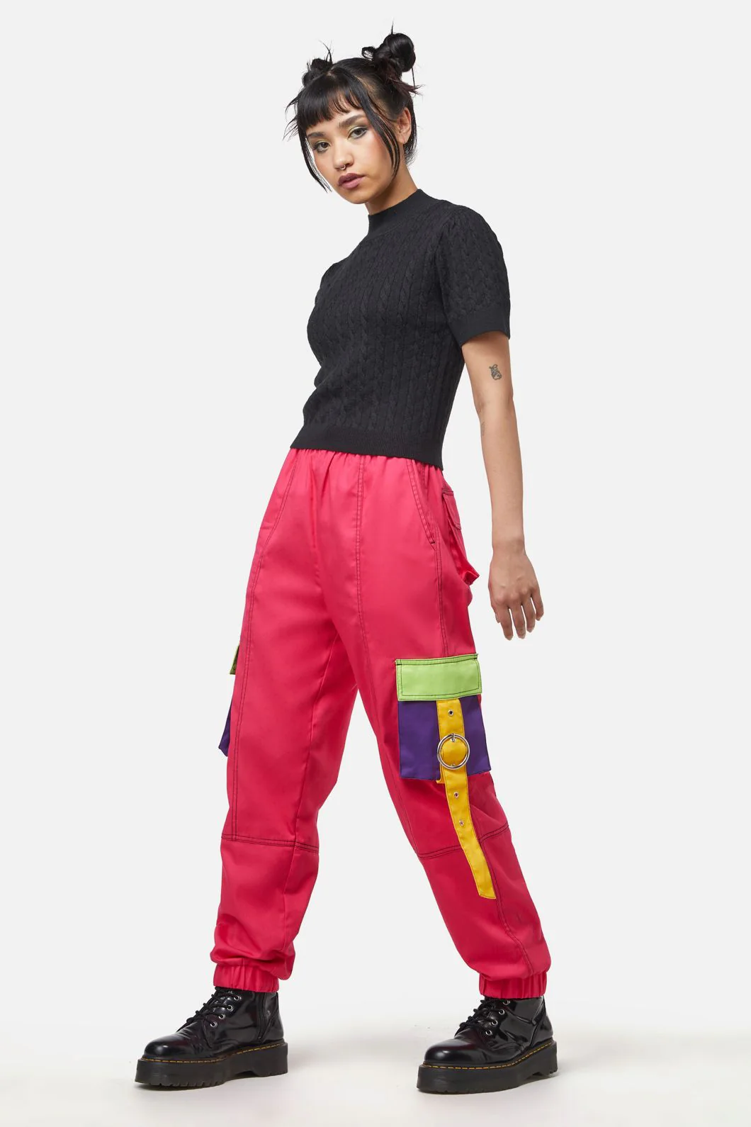 Cable Knit Mock Neck Top - Image 3